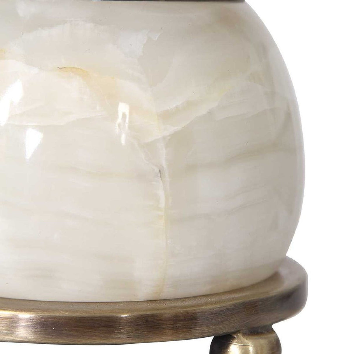 Polished White Marble Buffet Lamp by Uttermost Natania, alternate view 5