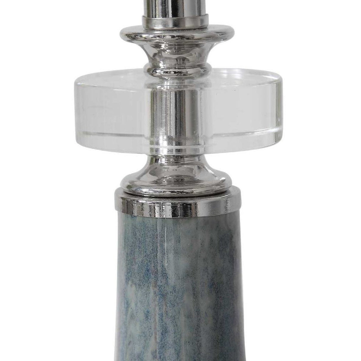 Mottled Blue Ceramic Buffet Lamp by Uttermost Piers, alternate view 5