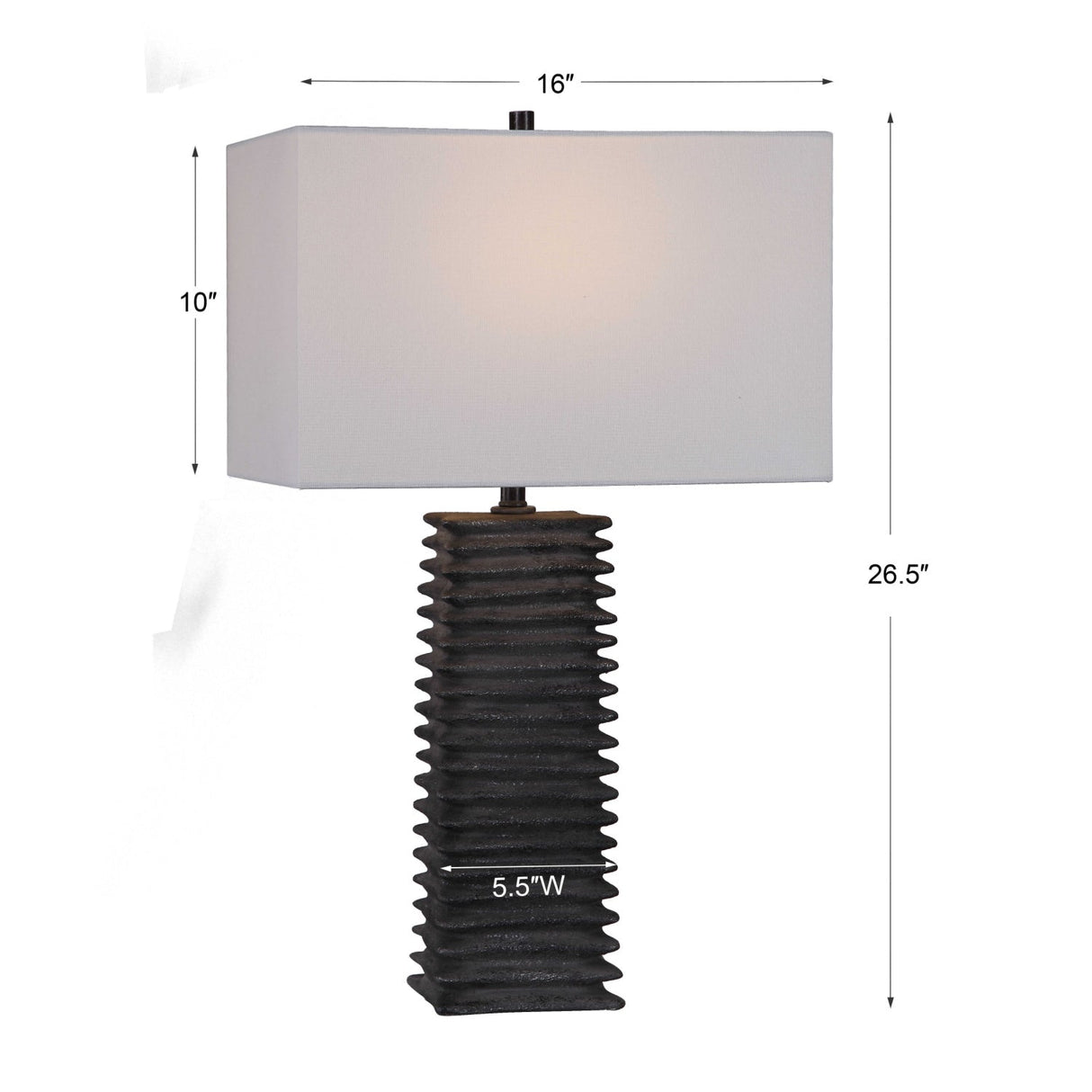 Modern European furniture - Ribbed Ceramic Table Lamp - www.oroa.com