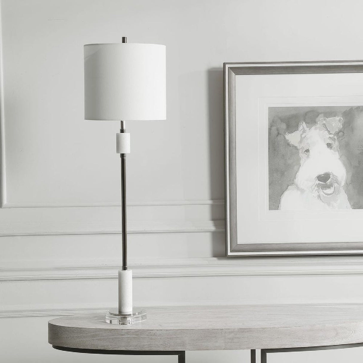 Polished Nickel Buffet Lamp by Uttermost Sussex, alternate view 8