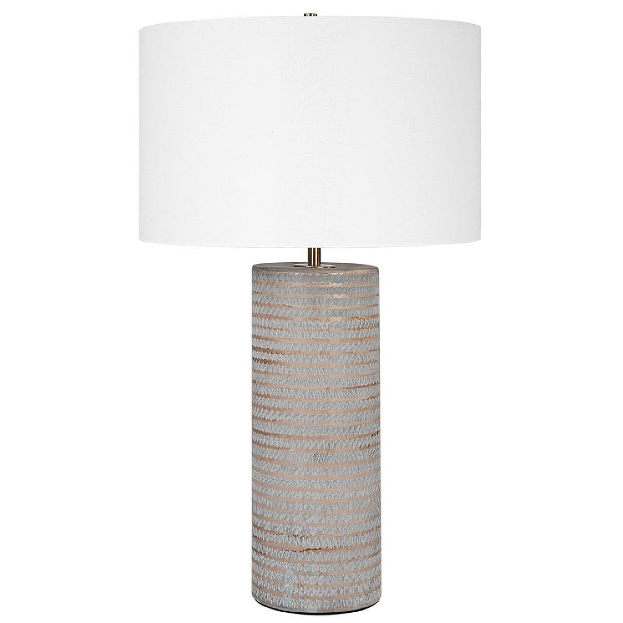 Modern European furniture - Frosted Gray Ceramic Table Lamp by Uttermost Monolith - www.oroa.com