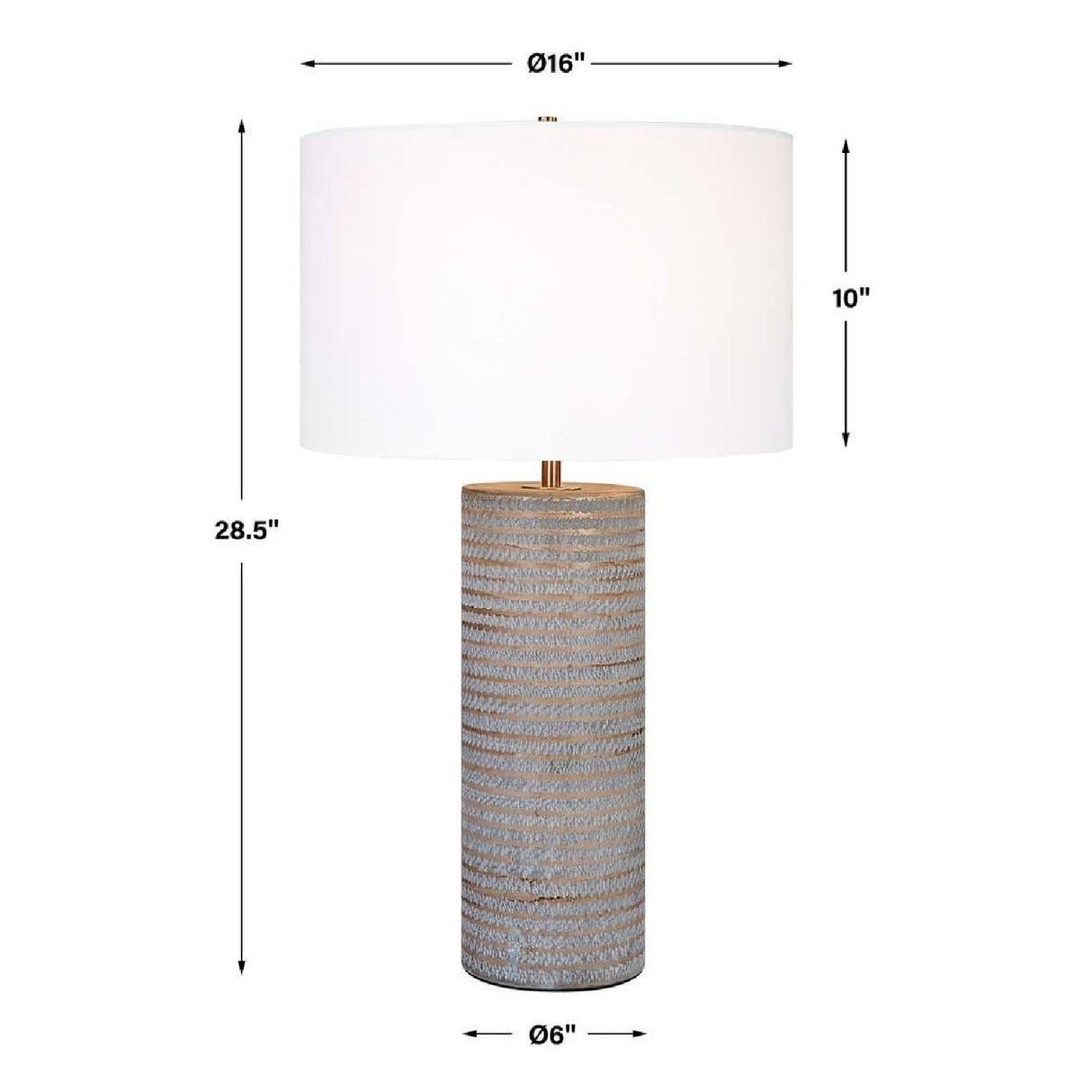 Modern European furniture - Frosted Gray Ceramic Table Lamp by Uttermost Monolith - www.oroa.com
