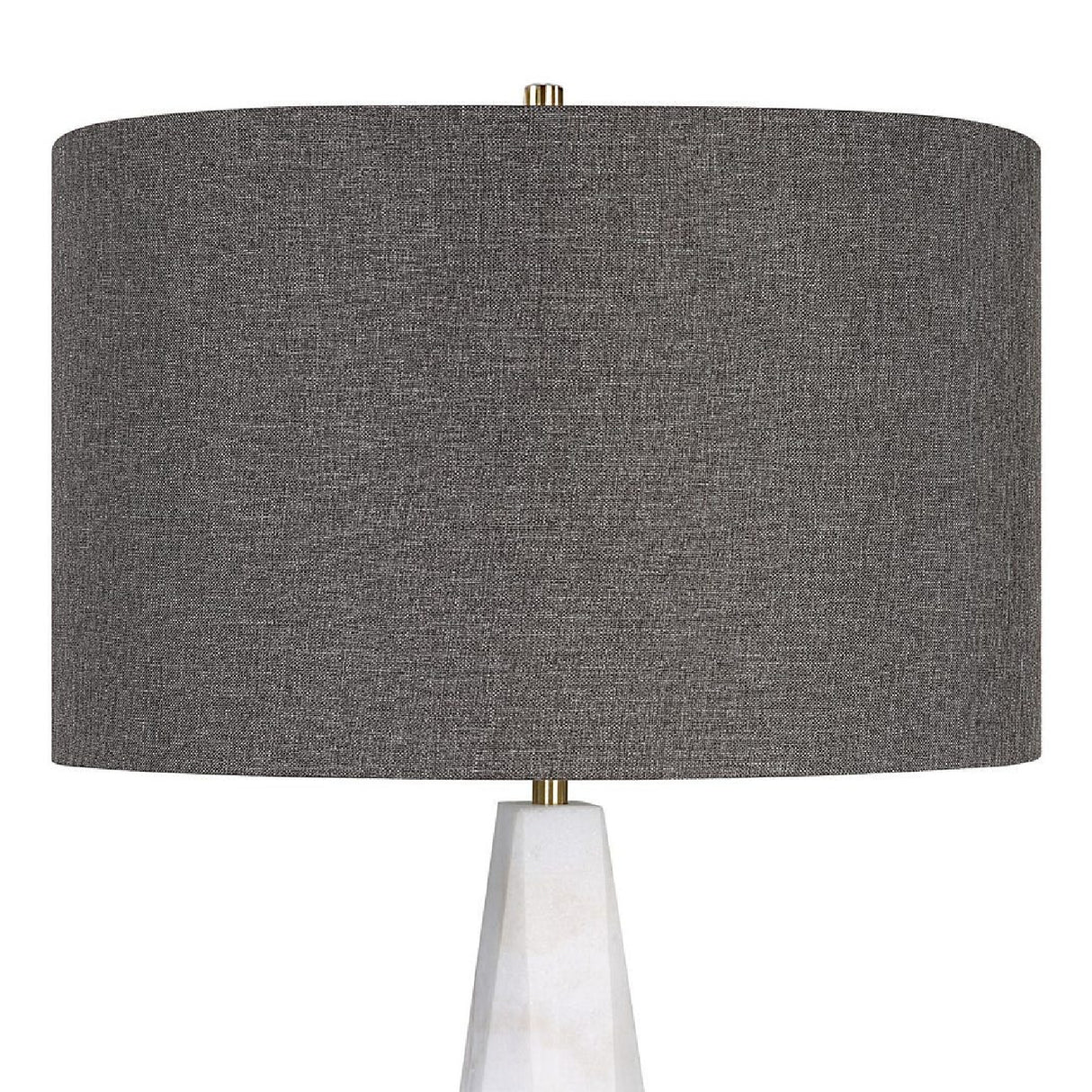 White Conical Marble Table Lamp by Uttermost Citadel, alternate view 4