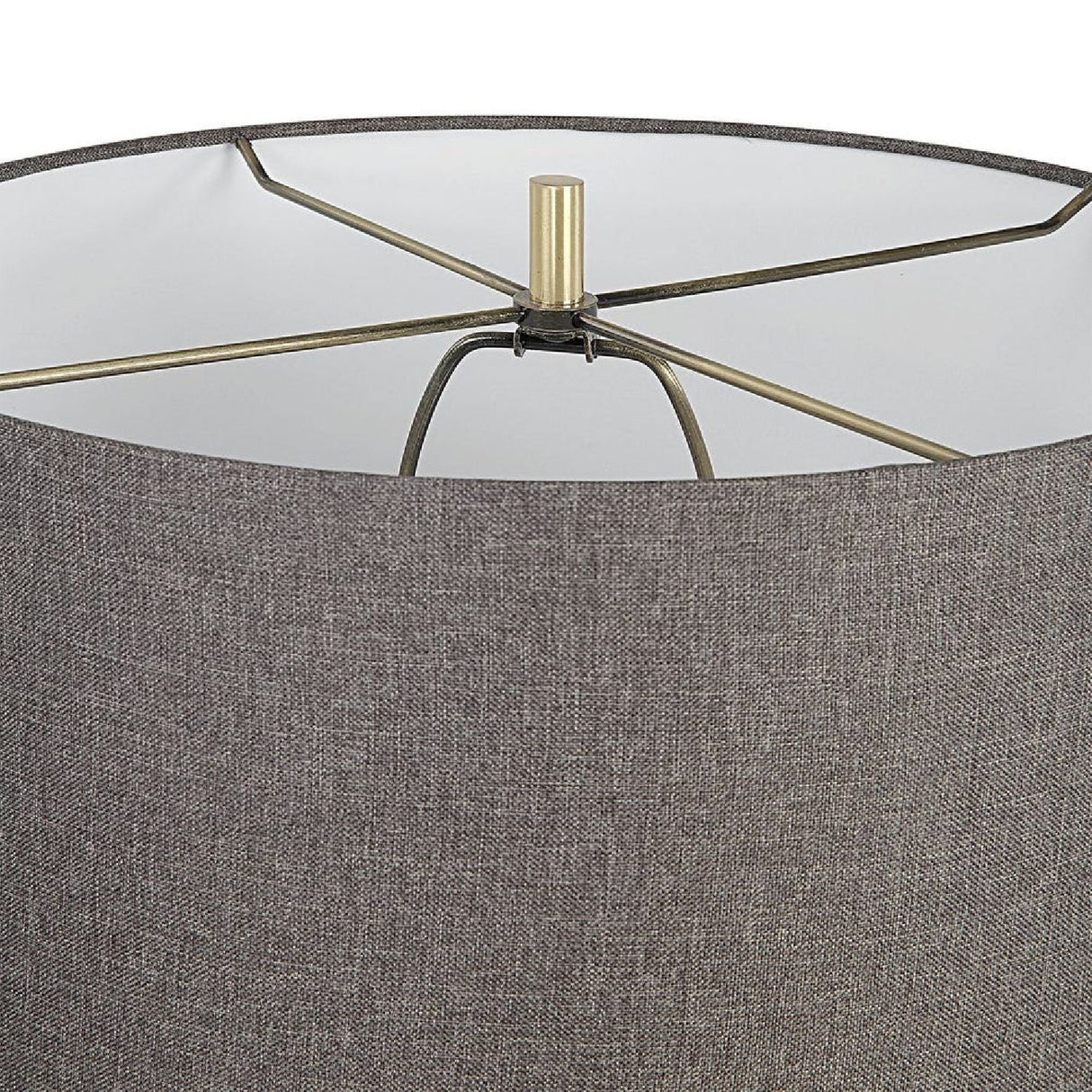 White Conical Marble Table Lamp by Uttermost Citadel, alternate view 5