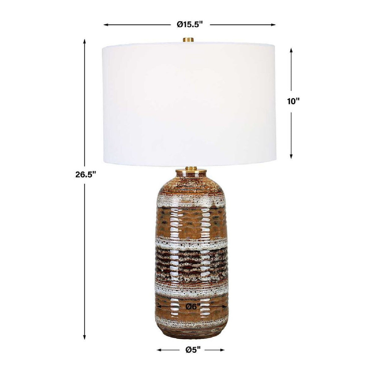 Modern European furniture - Earth-Hued Ceramic Table Lamp by Uttermost Roan - www.oroa.com