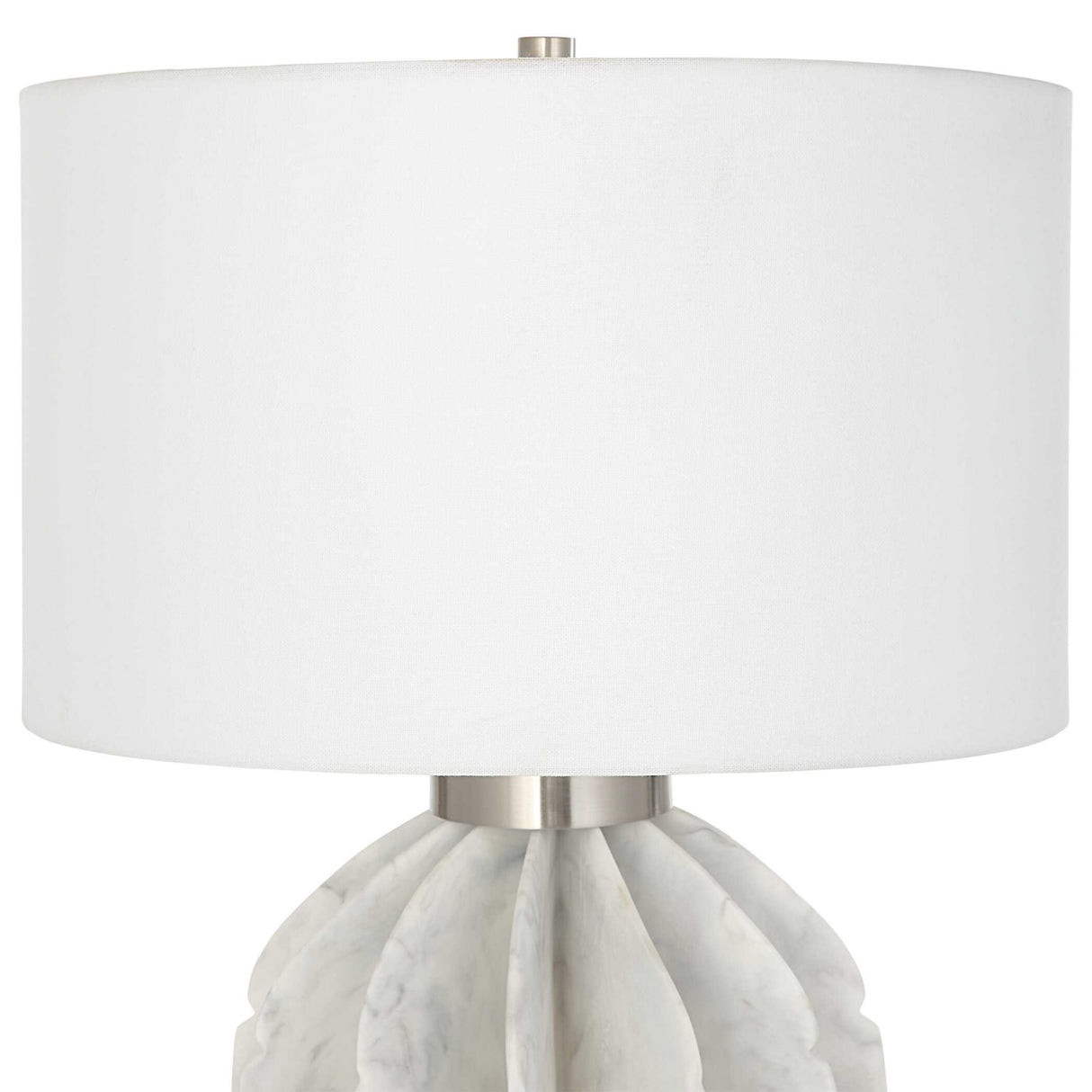 Modern European furniture - White Marble Look Table Lamp - www.oroa.com