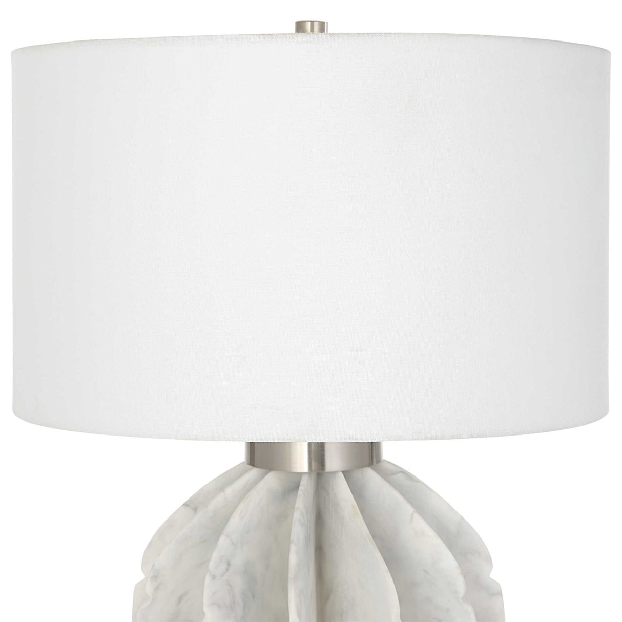 White Marble Look Table Lamp by Uttermost Repetition, alternate view 4