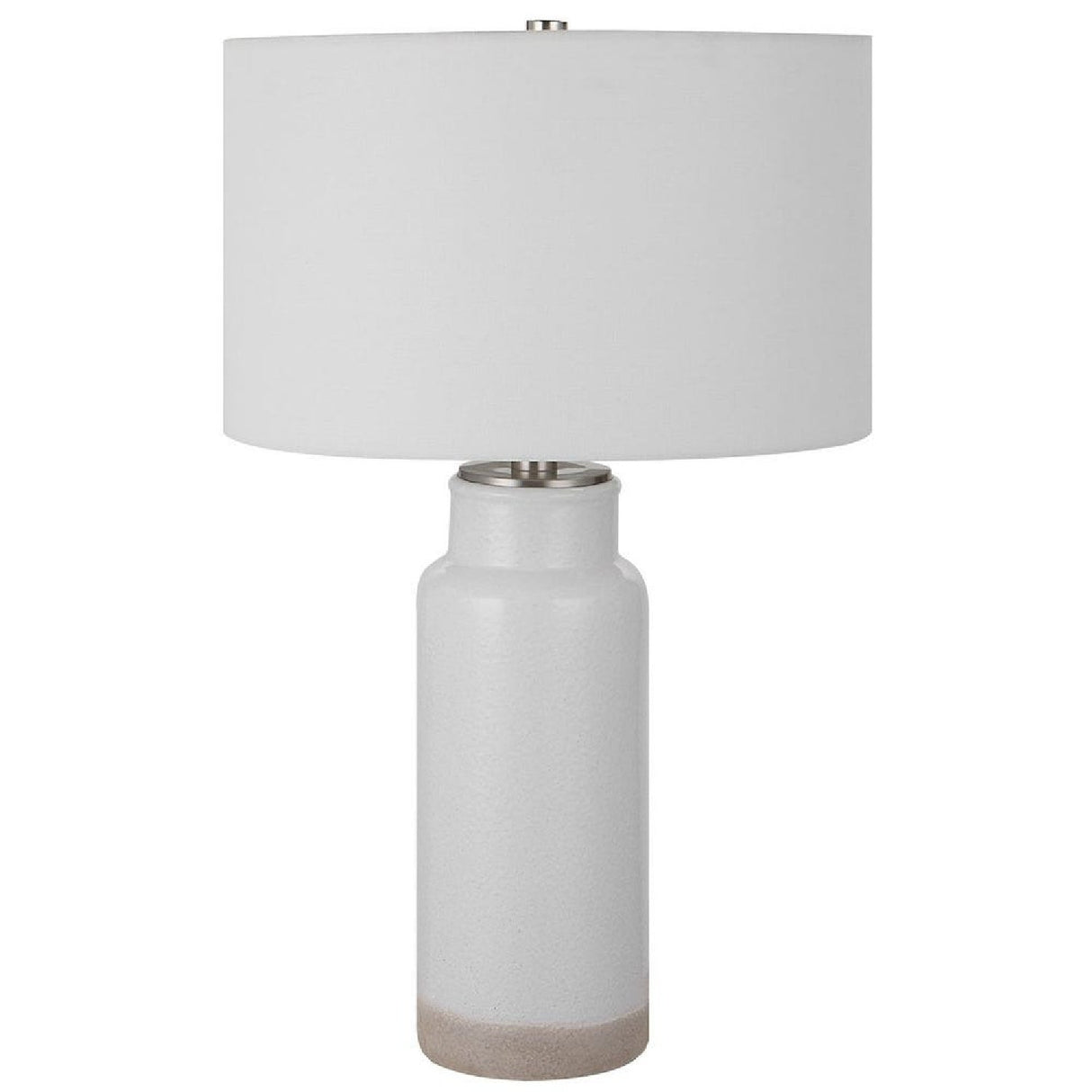 Modern European furniture - Glazed White Ceramic Table Lamp by Uttermost Albany - www.oroa.com