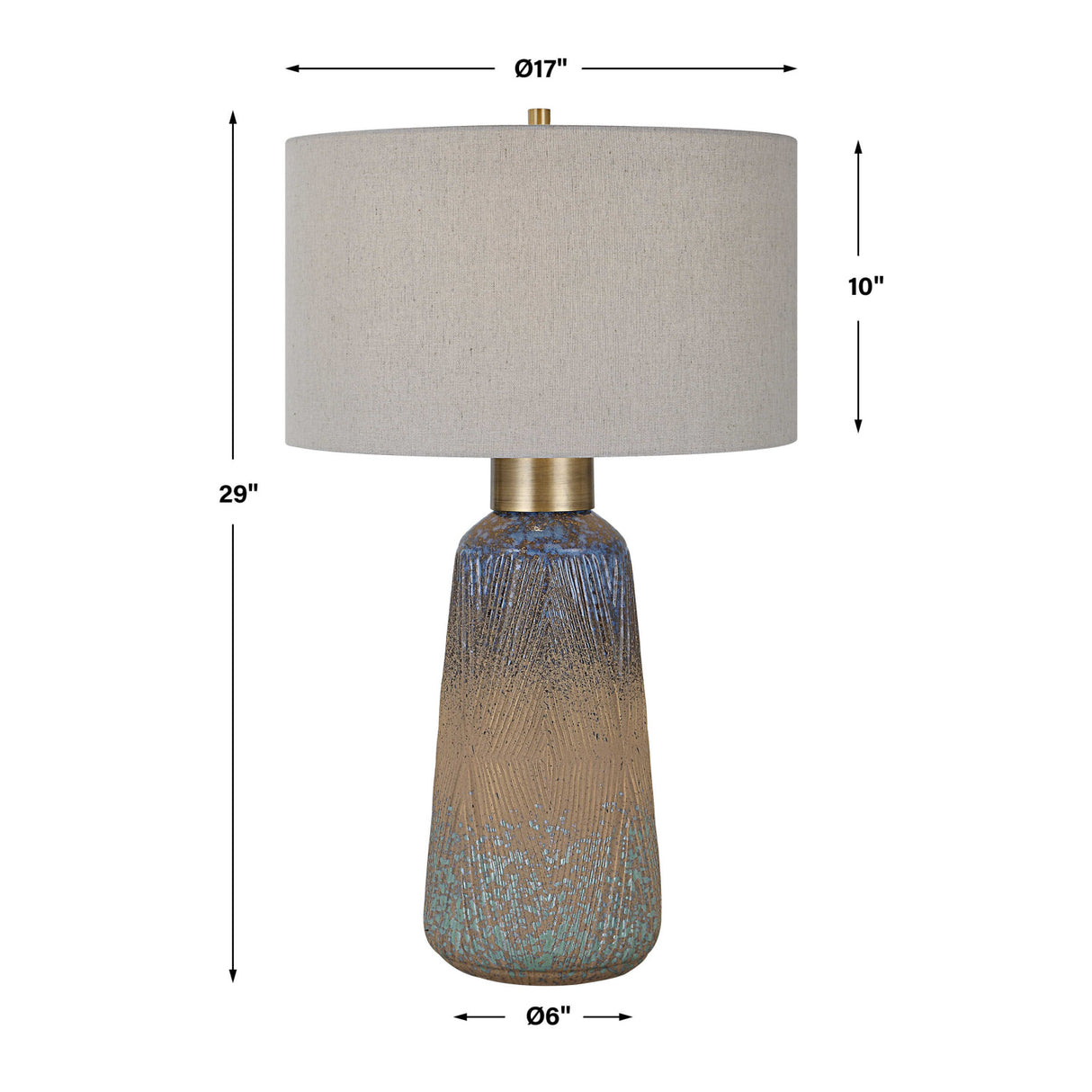 Embossed Glaze Ceramic Table Lamp | Oroa.com