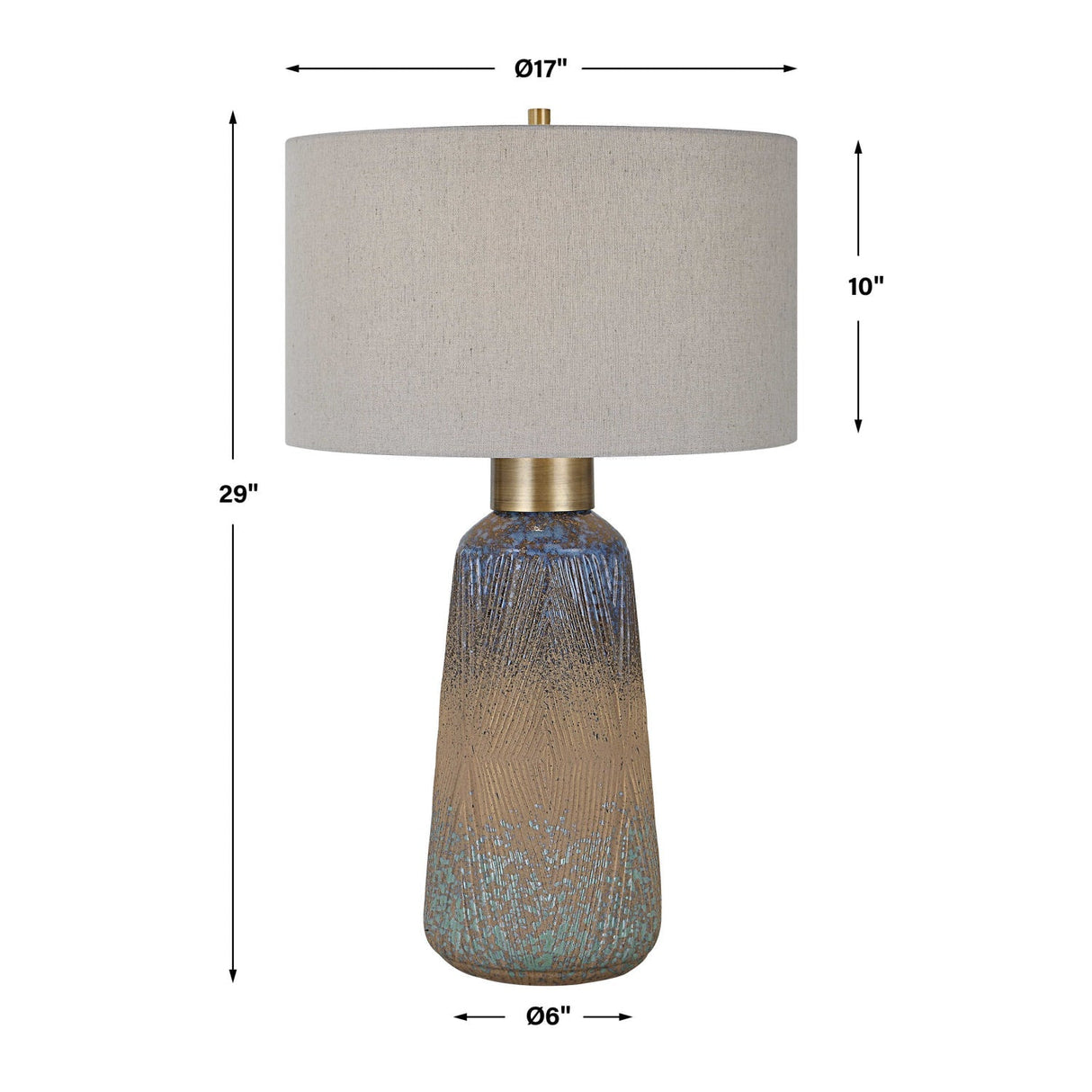 Modern European furniture - Embossed Glaze Ceramic Table Lamp - www.oroa.com
