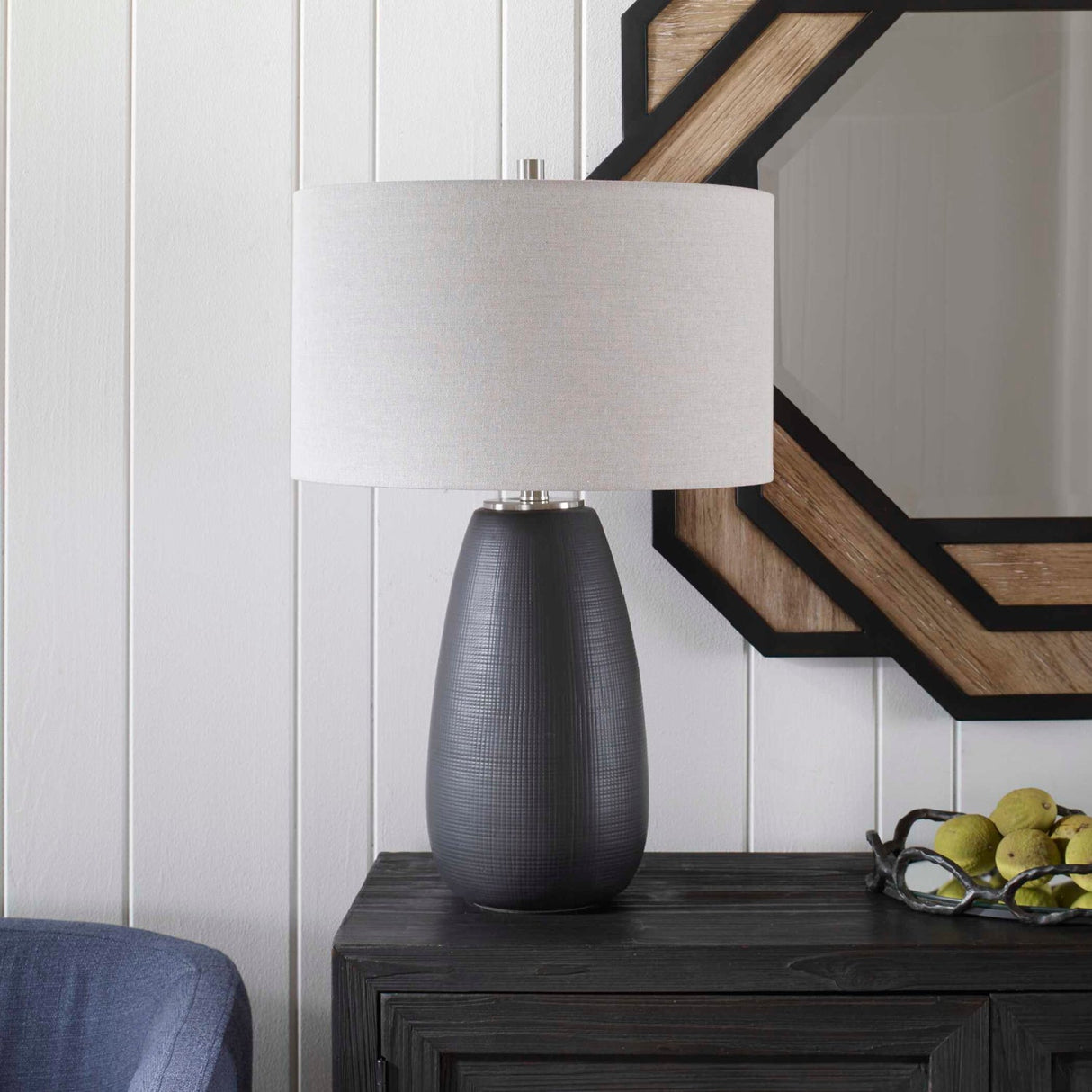 Satin Black Ceramic Table Lamp by Uttermost Twilight, alternate view 8