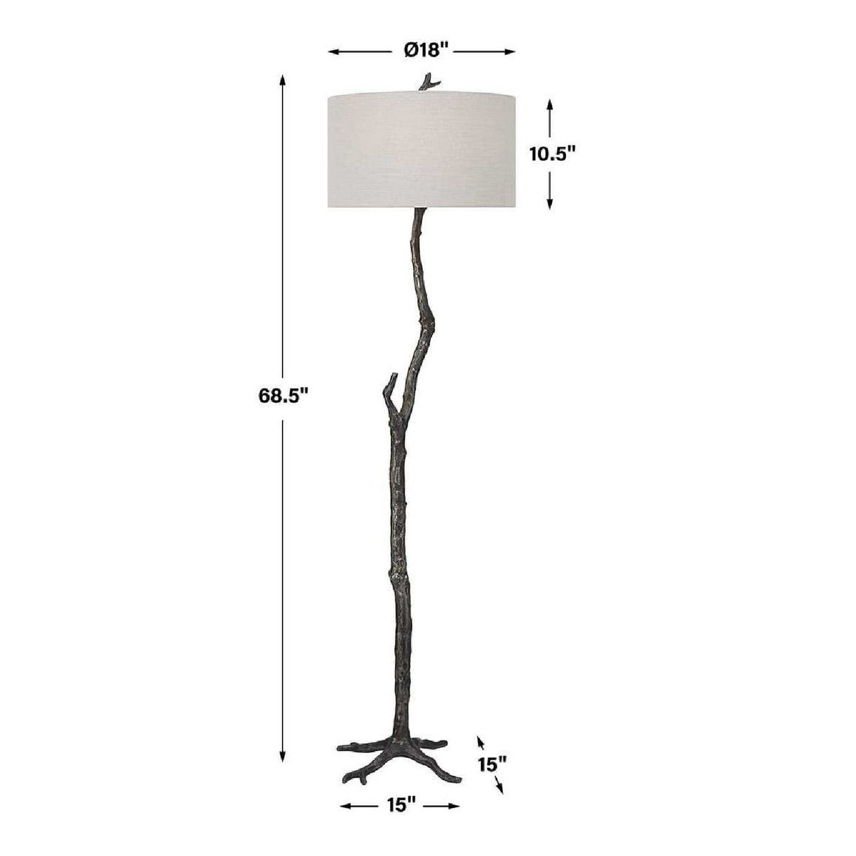 Black Branch-Inspired Floor Lamp by Uttermost Spruce, alternate view 4