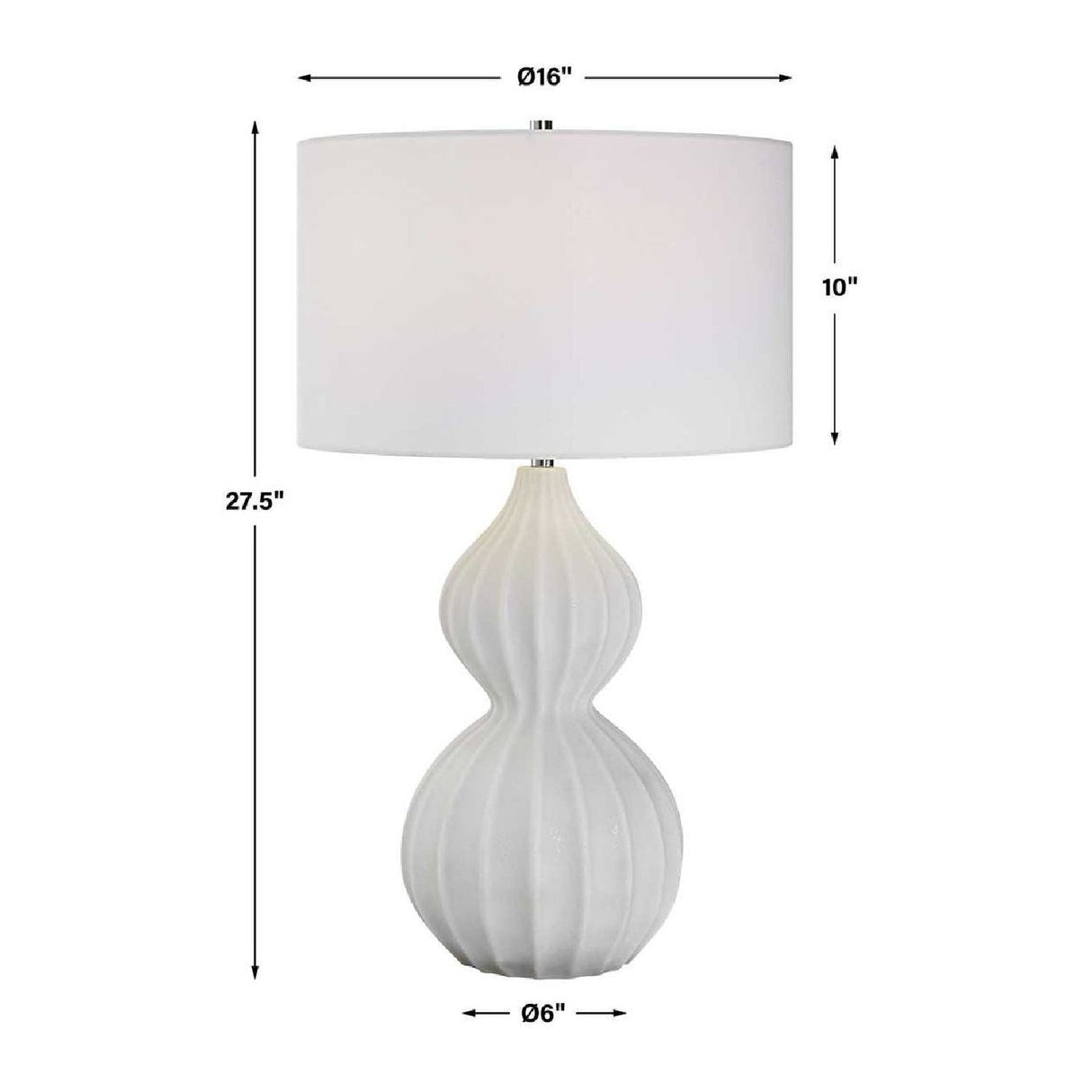 White Marble Inspired Table Lamp by Uttermost Antoinette, alternate view 3