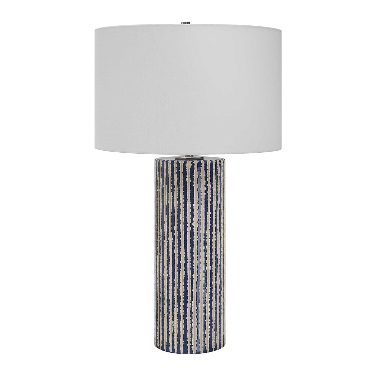 Modern European furniture - Glazed Stripes Ceramic Table Lamp by Uttermost Havana - www.oroa.com