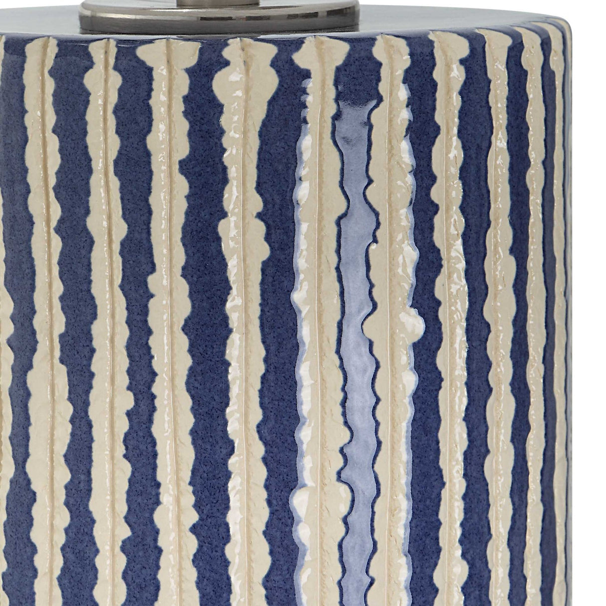 Modern European furniture - Glazed Stripes Ceramic Table Lamp by Uttermost Havana - www.oroa.com