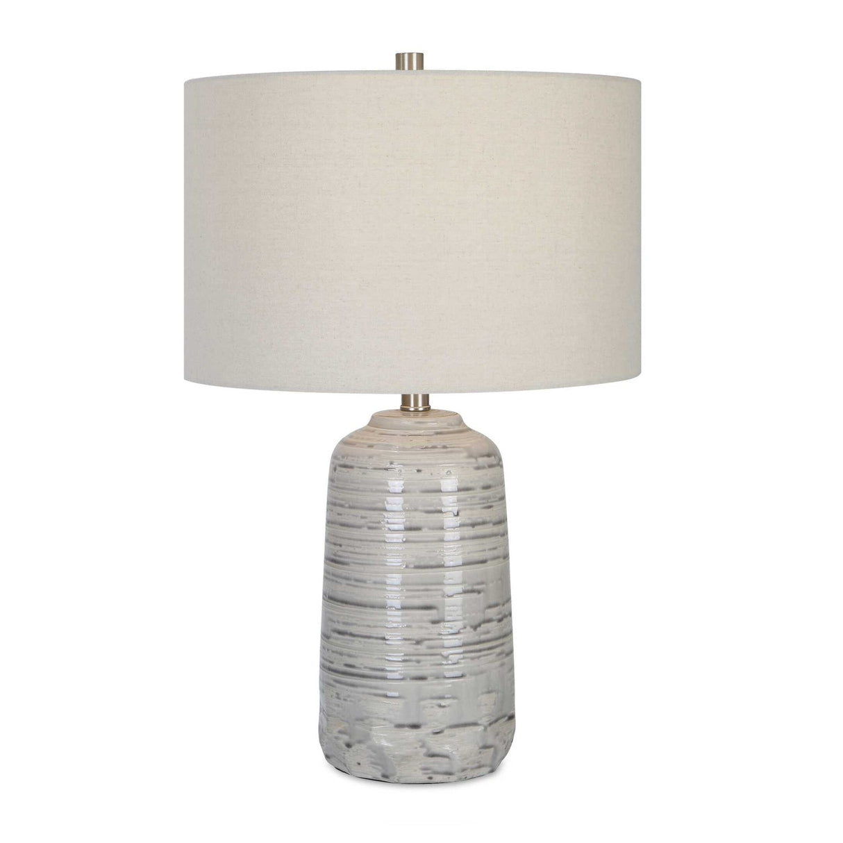 Gray Dripped Ceramic Table Lamp by Uttermost Cyclone