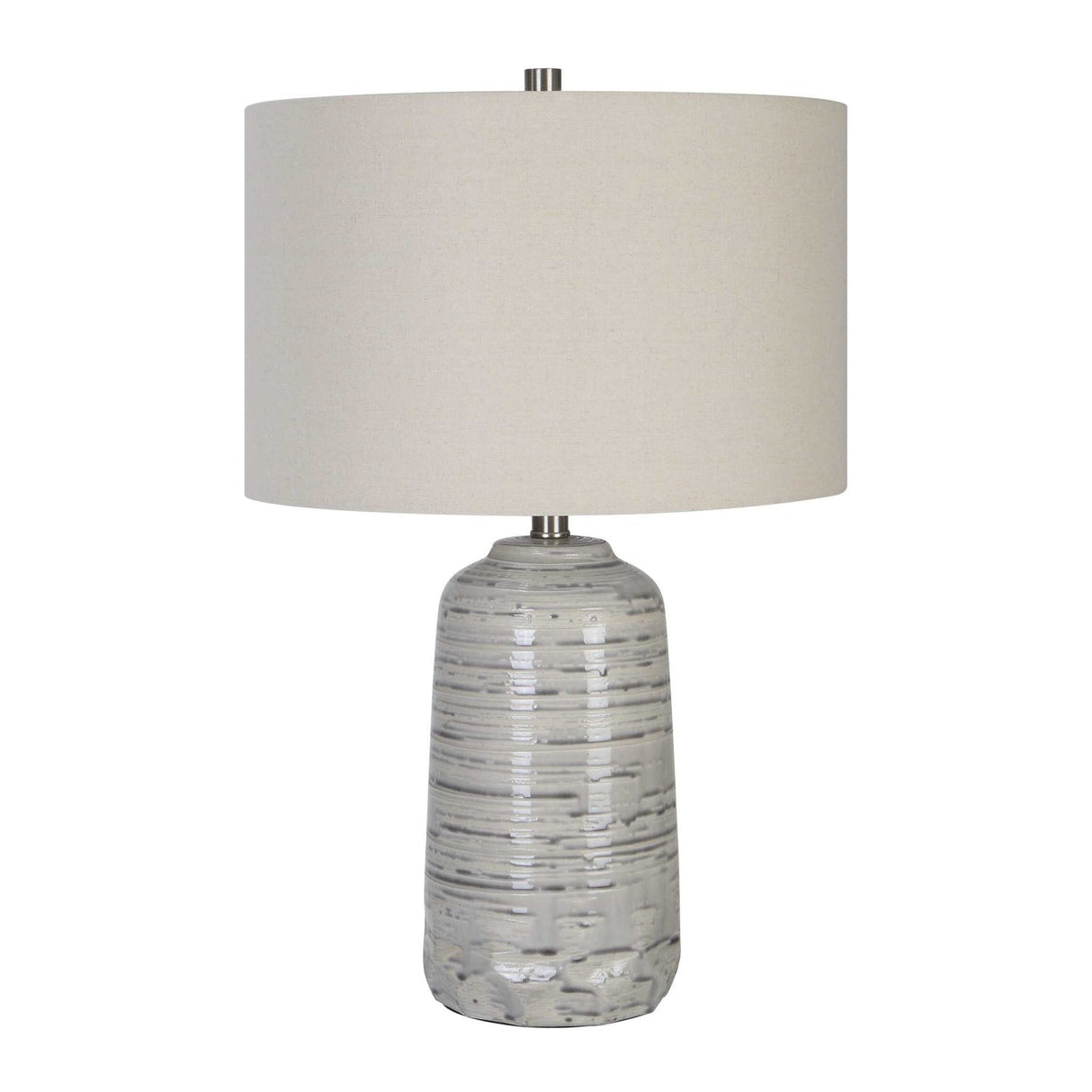 Gray Dripped Ceramic Table Lamp by Uttermost Cyclone, alternate view 3