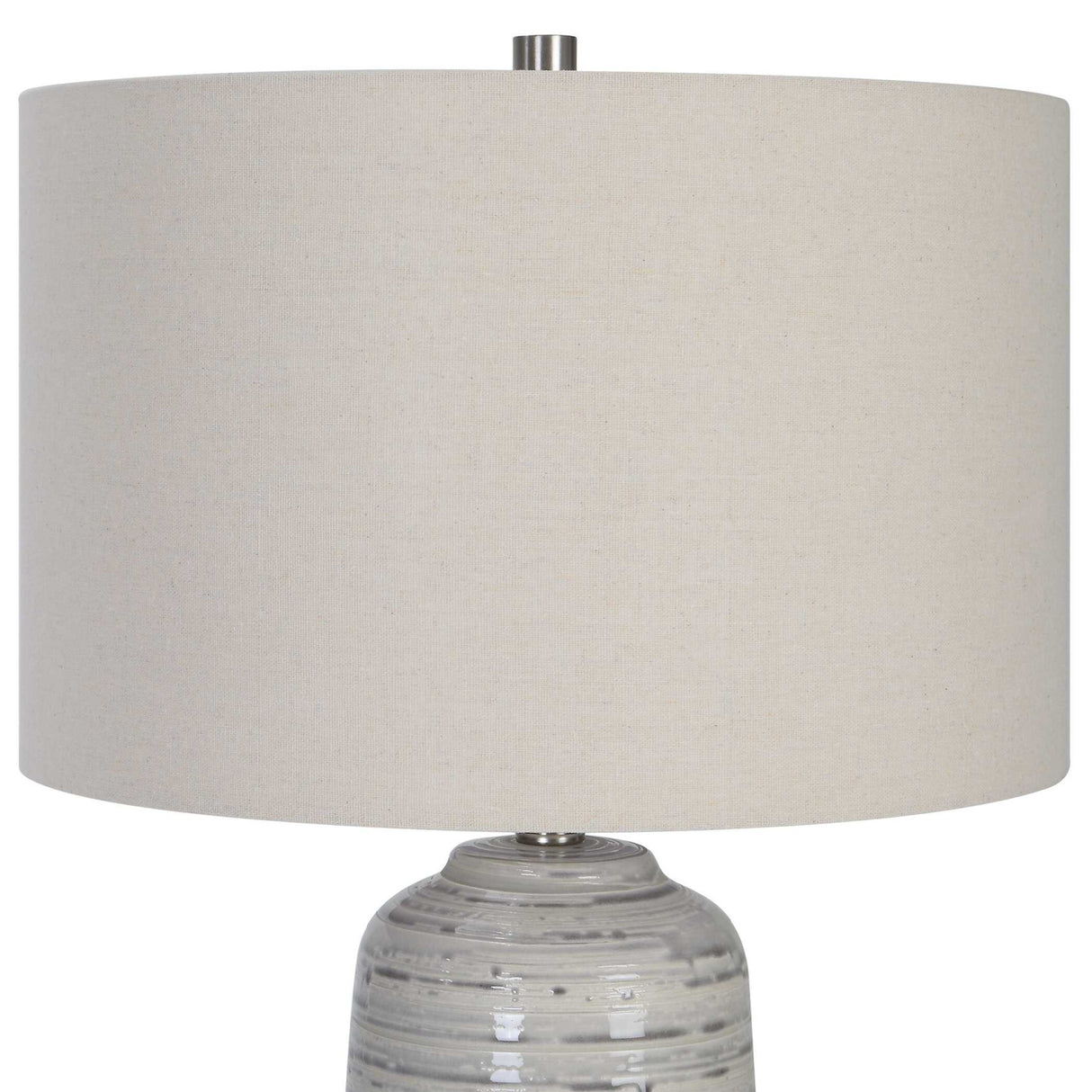 Gray Dripped Ceramic Table Lamp | Uttermost Cyclone
