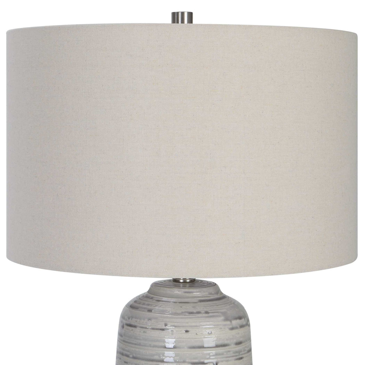 Gray Dripped Ceramic Table Lamp by Uttermost Cyclone, alternate view 4