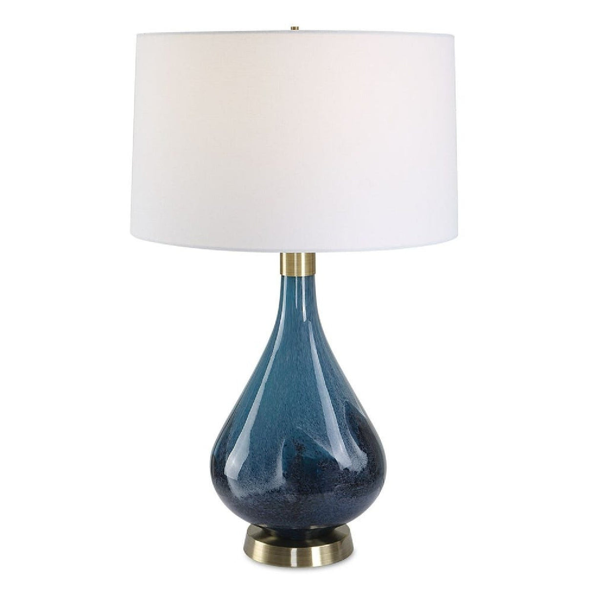 Modern European furniture - Blue Art Glass Table Lamp by Uttermost Riviera - www.oroa.com