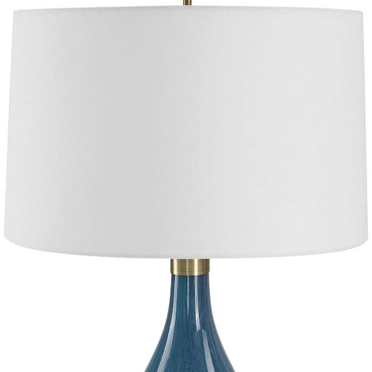 Modern European furniture - Blue Art Glass Table Lamp by Uttermost Riviera - www.oroa.com