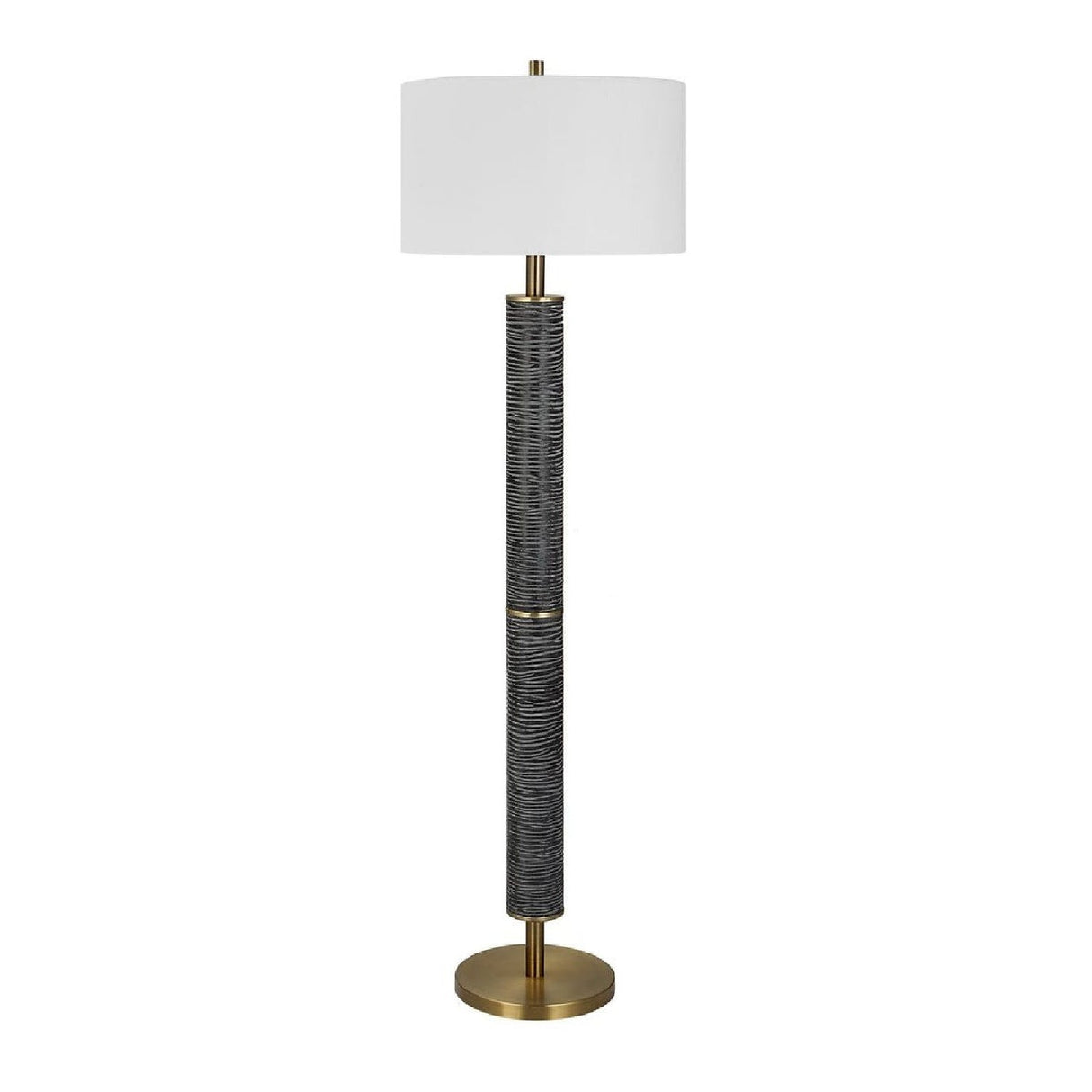 Carved Black Iron Floor Lamp | Uttermost Summit - www.oroa.com