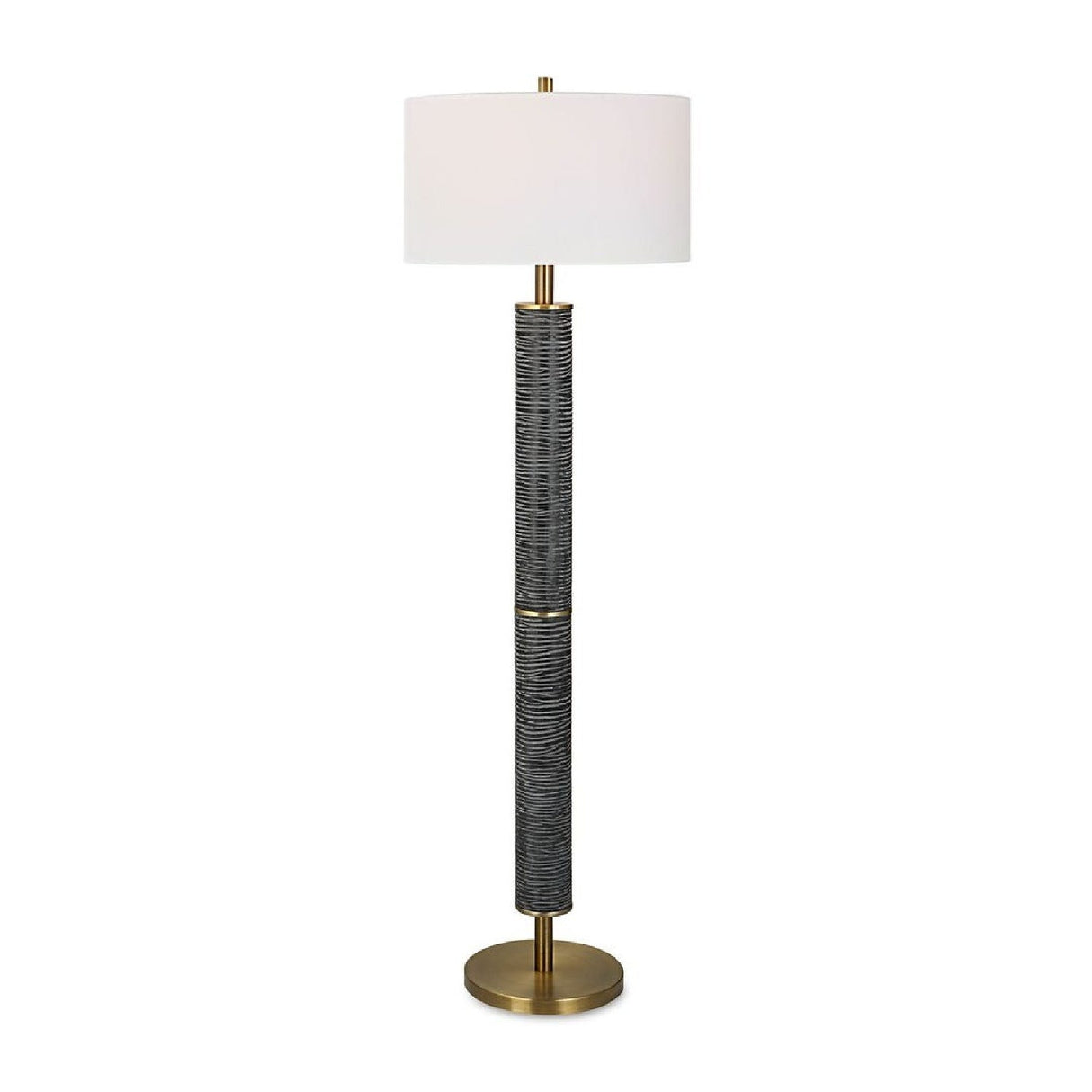 Carved Black Iron Floor Lamp | Uttermost Summit - www.oroa.com