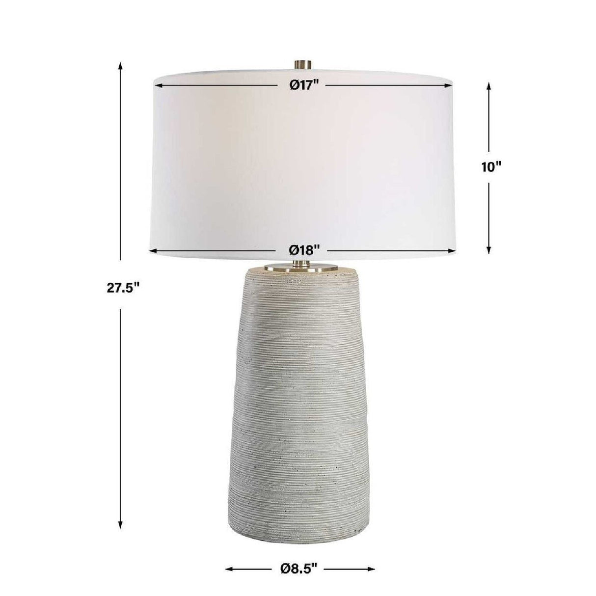 Modern European furniture - Carved Ring Ceramic Table Lamp by Uttermost Mountainscape - www.oroa.com