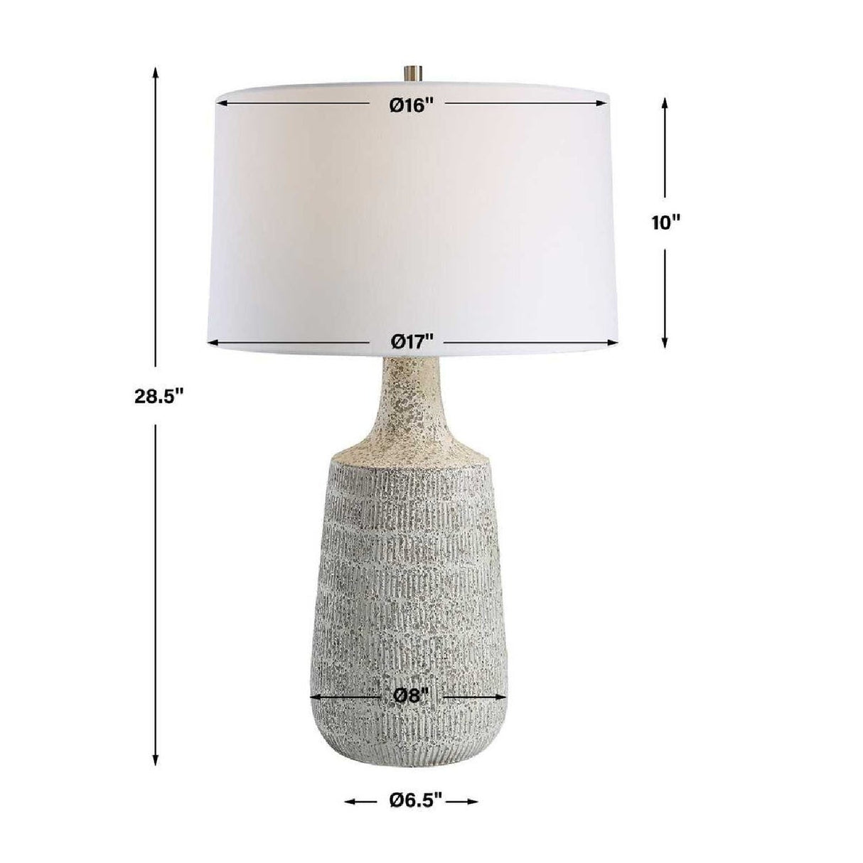 Modern European furniture - Mottled Gray Ceramic Table Lamp by Uttermost Scouts - www.oroa.com