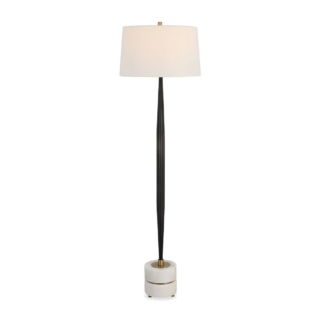 Channeled Cast Iron Floor Lamp | Uttermost Miraz - www.oroa.com