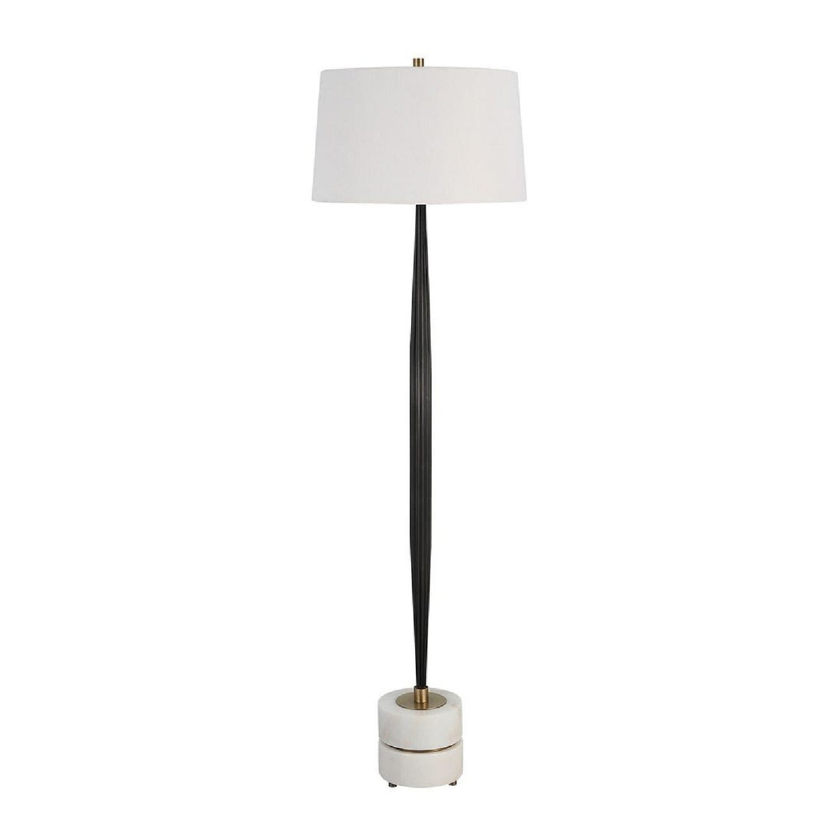 Channeled Cast Iron Floor Lamp | Uttermost Miraz - www.oroa.com