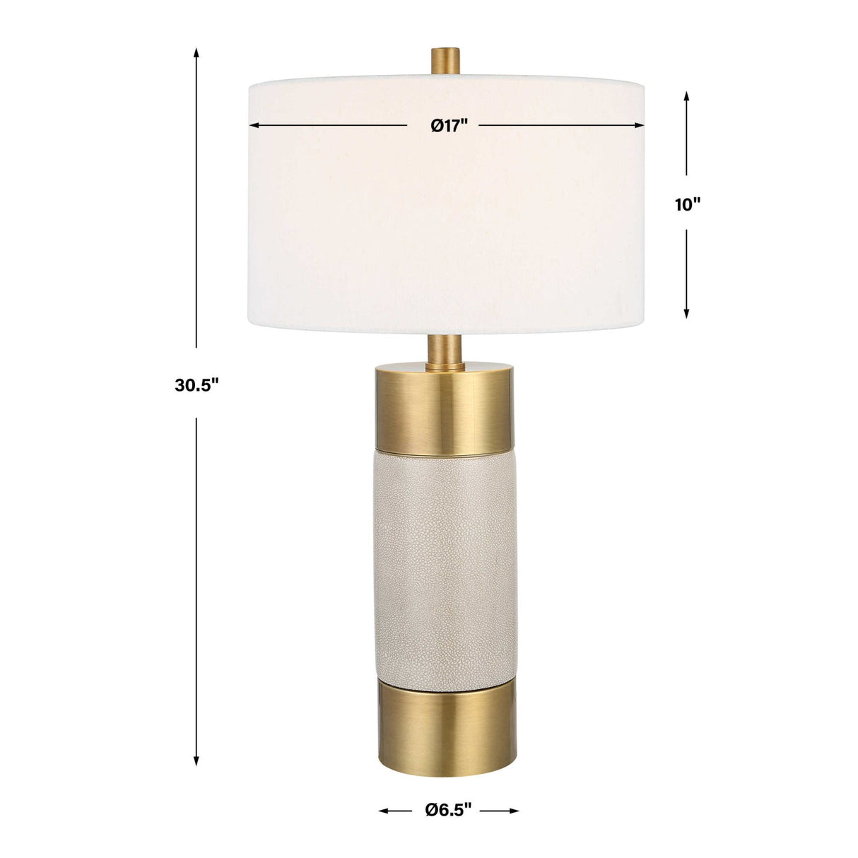 Modern European furniture - White Crackled Ceramic Table Lamp by Uttermost Adelia - www.oroa.com