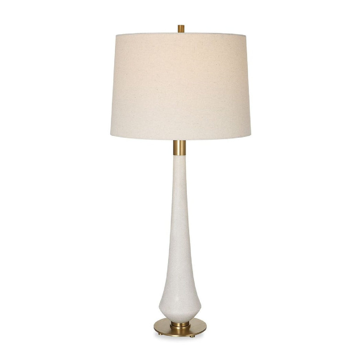 Modern European furniture - Tapered White Stone Table Lamp by Uttermost Marille - www.oroa.com