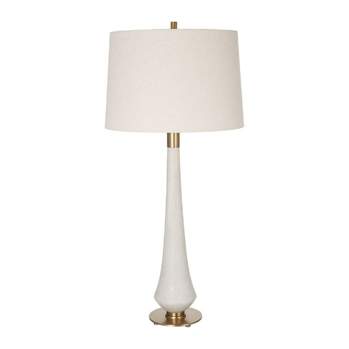 Modern European furniture - Tapered White Stone Table Lamp by Uttermost Marille - www.oroa.com
