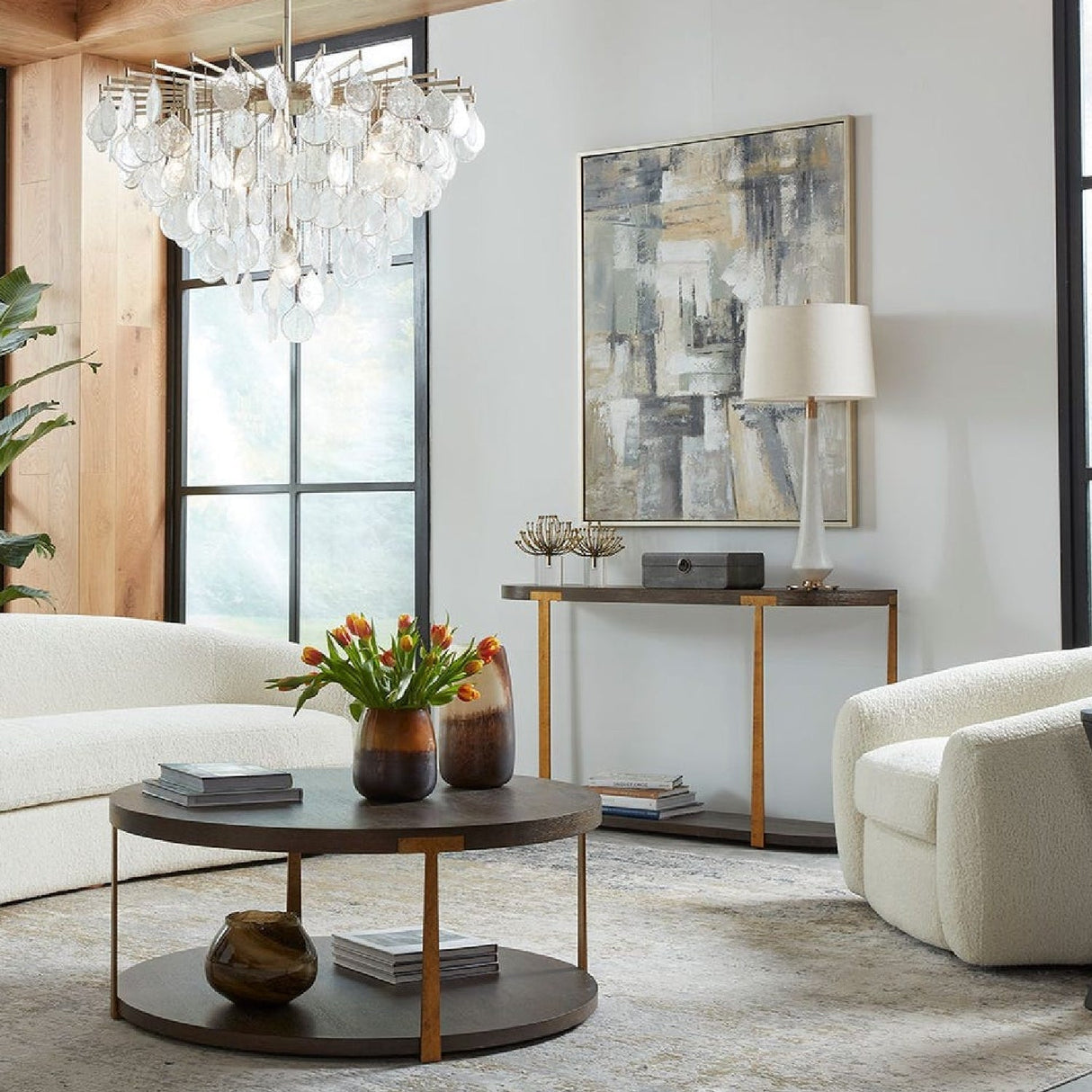 Modern European furniture - Tapered White Stone Table Lamp by Uttermost Marille - www.oroa.com