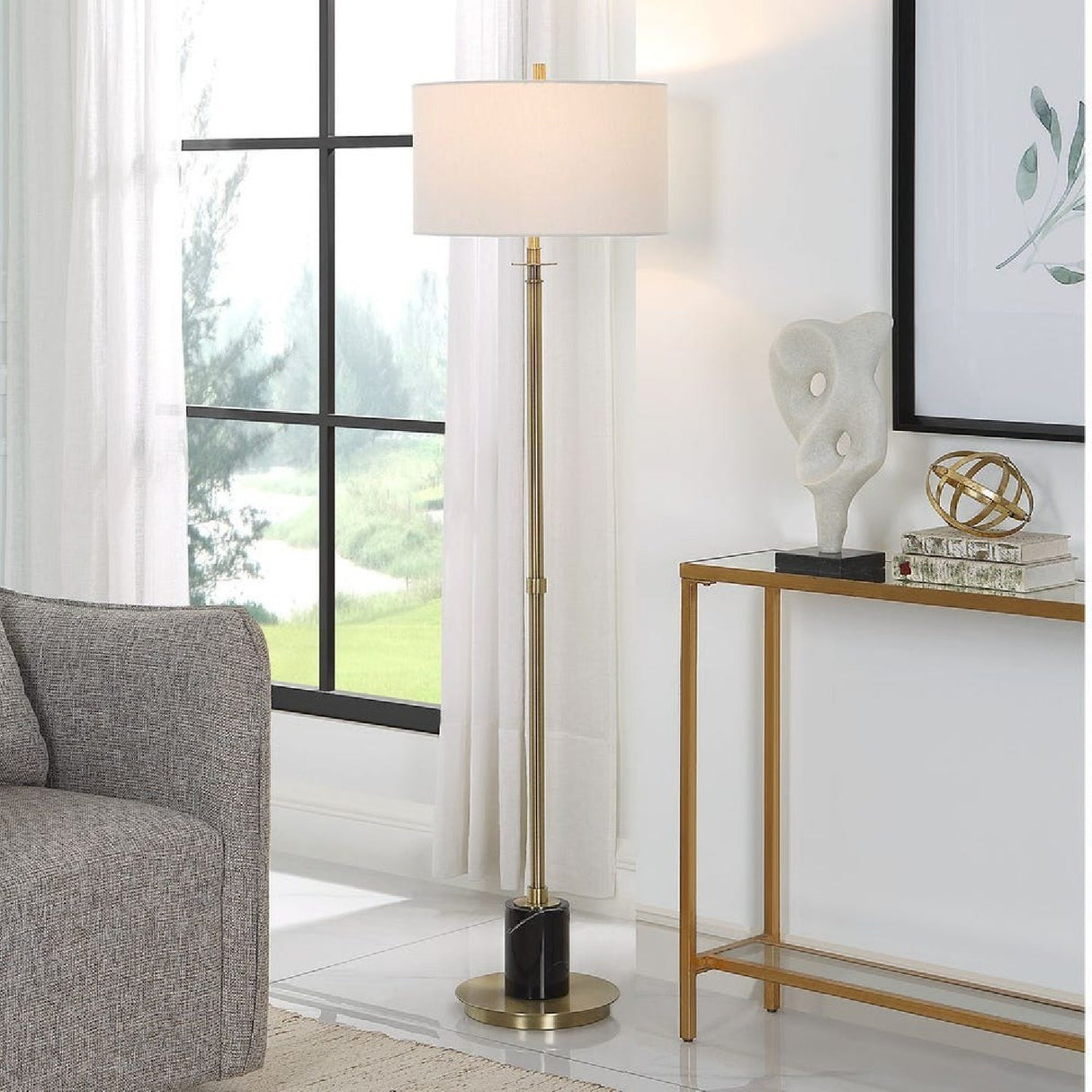 Antique Brass Floor Lamp | Uttermost Guard - www.oroa.com
