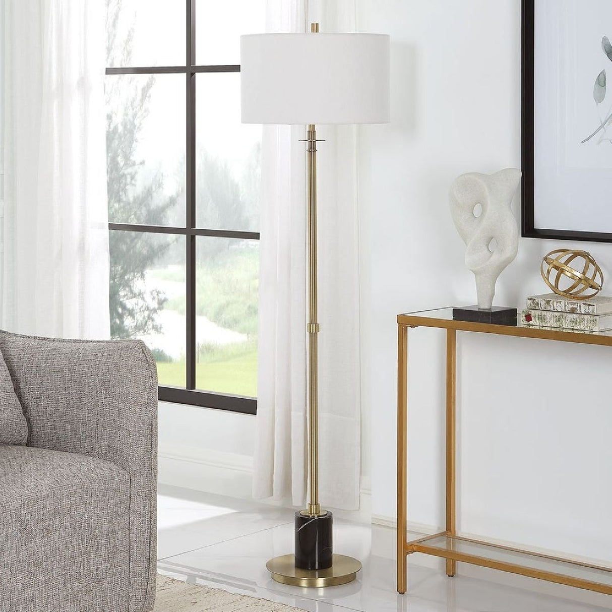 Antique Brass Floor Lamp | Uttermost Guard - www.oroa.com