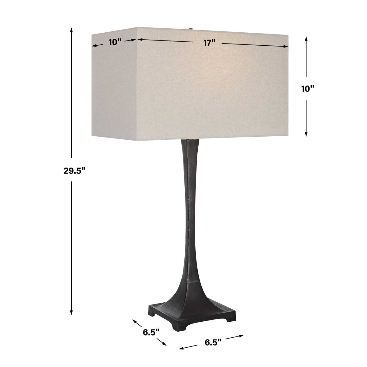 Modern European furniture - Rustic Black Iron Table Lamp by Uttermost Reydan - www.oroa.com