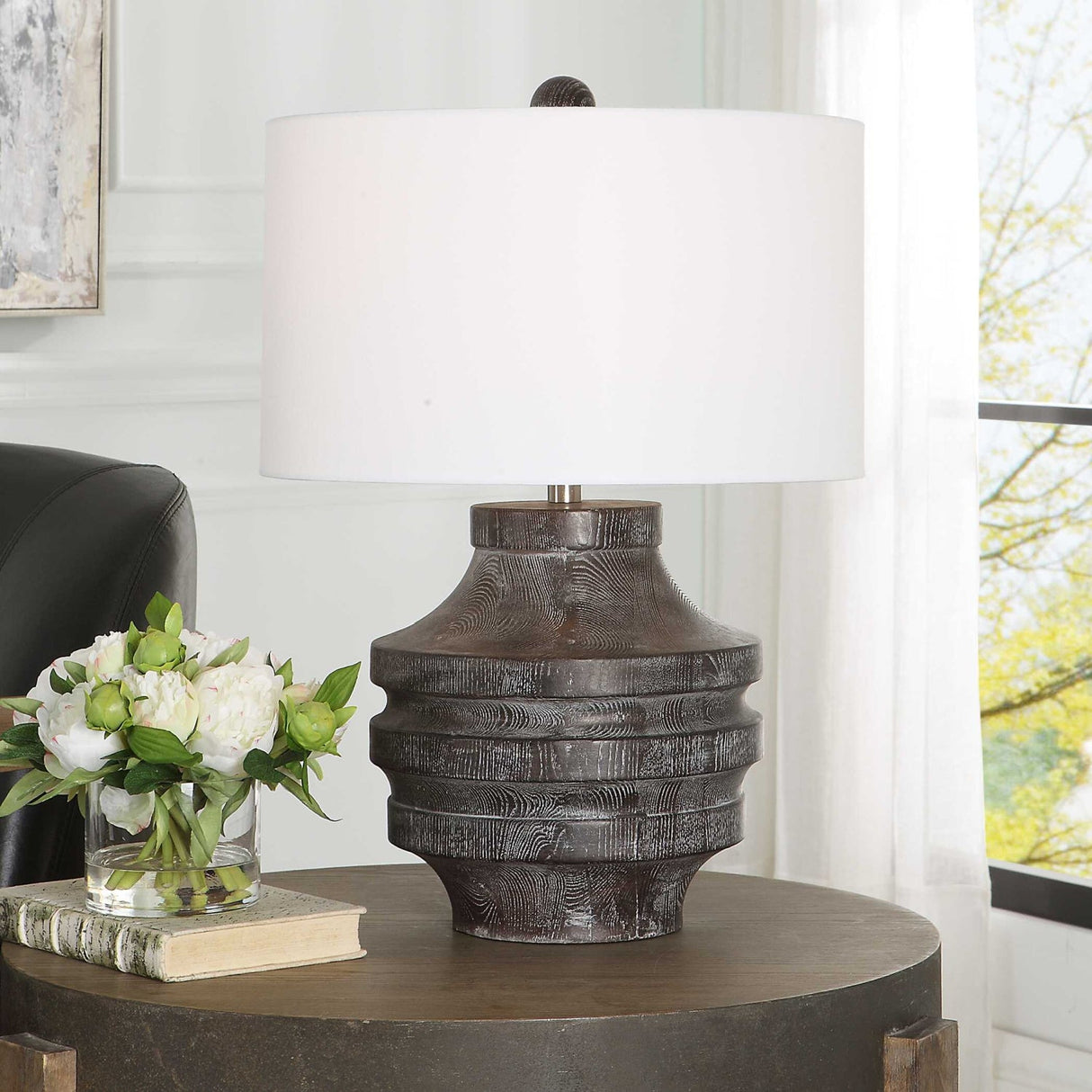 Modern European furniture - Black Wooden Rustic Table Lamp by Uttermost Timber - www.oroa.com