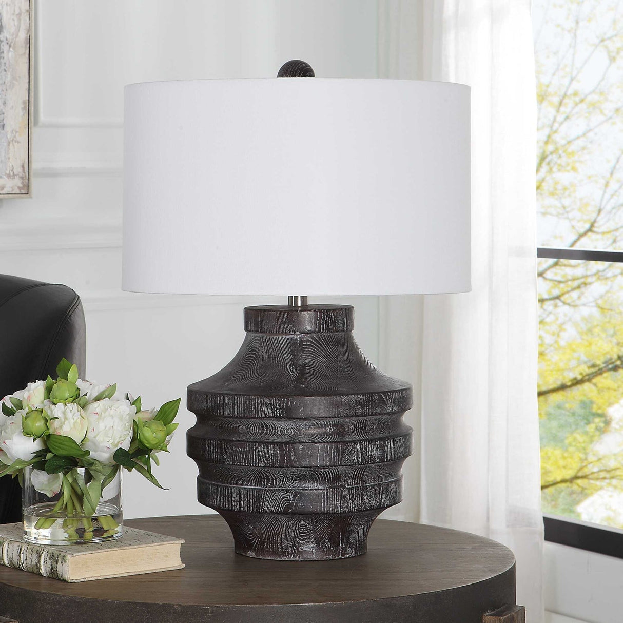 Modern European furniture - Black Wooden Rustic Table Lamp by Uttermost Timber - www.oroa.com