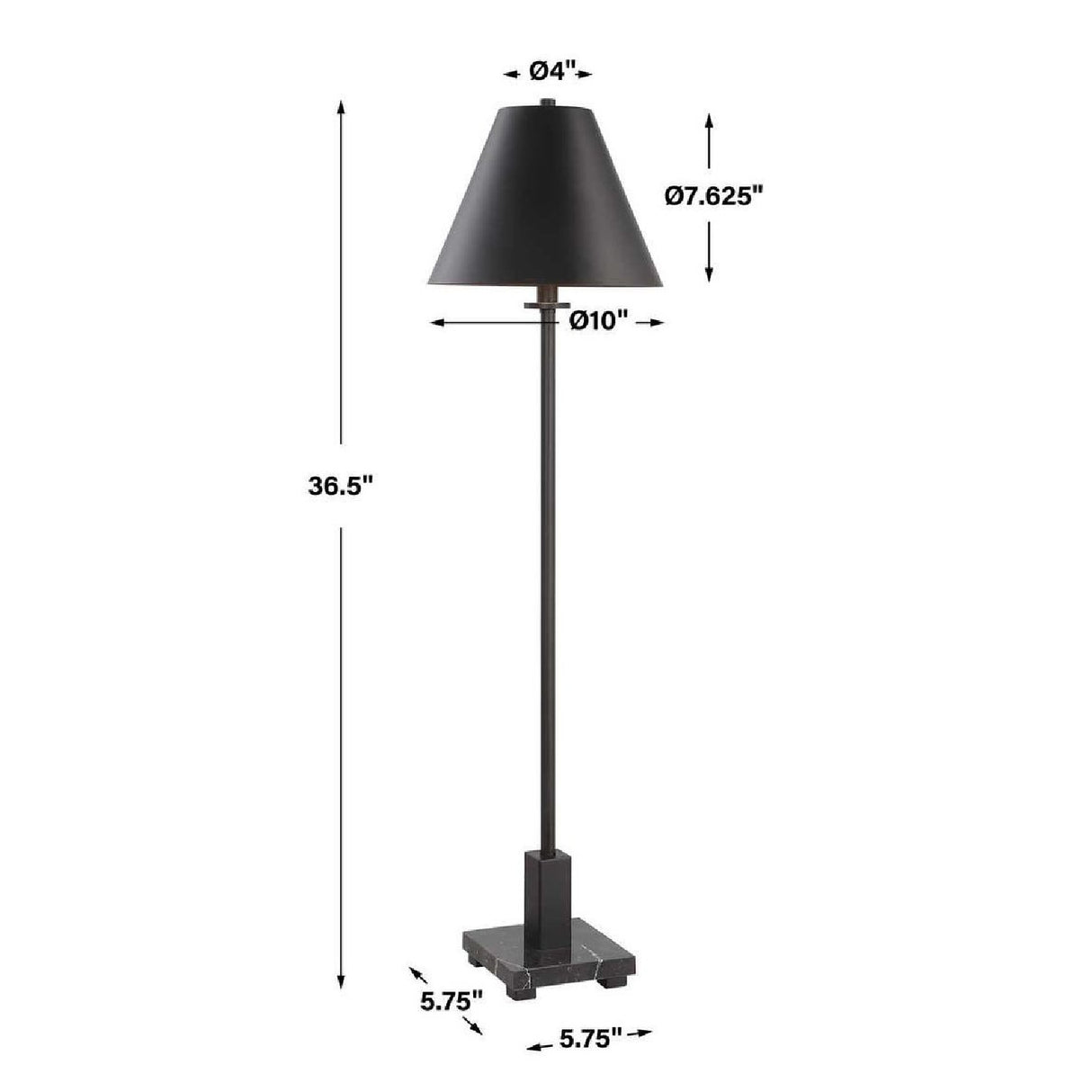 Metal Empire Shade Buffet Lamp | Uttermost Pilot - www.oroa.com