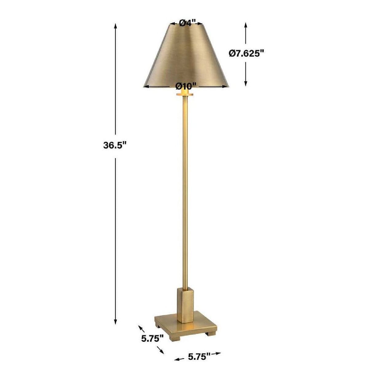 Metal Empire Shade Buffet Lamp by Uttermost Pilot, alternate view 6
