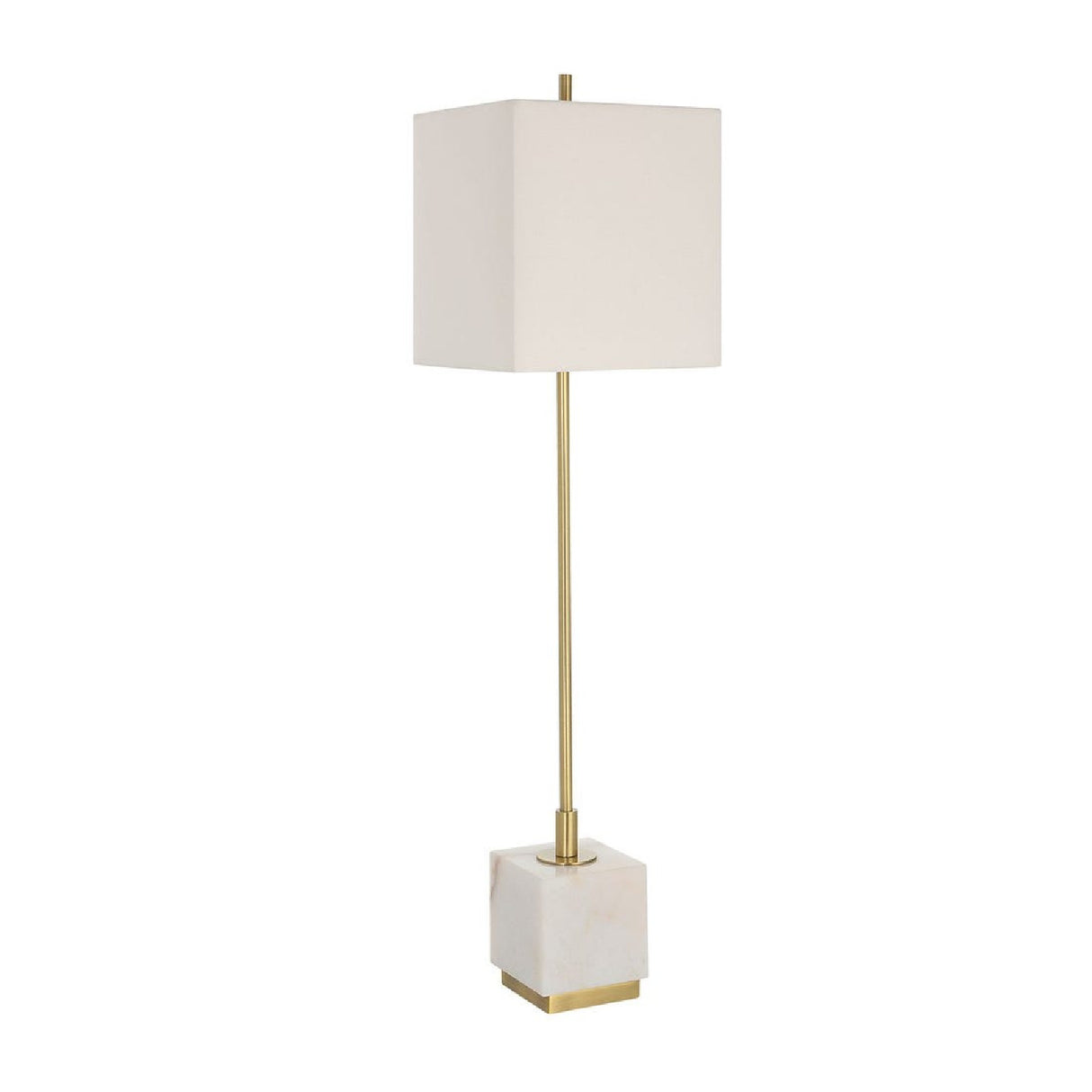White Marble Block Buffet Lamp by Uttermost Escort