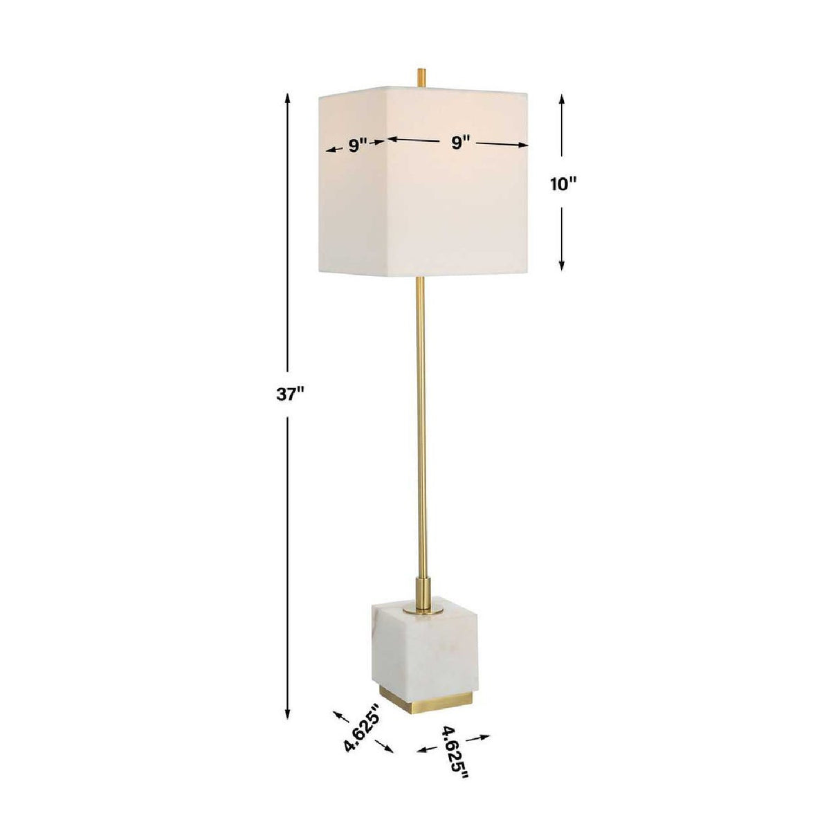 White Marble Block Buffet Lamp by Uttermost Escort, alternate view 8