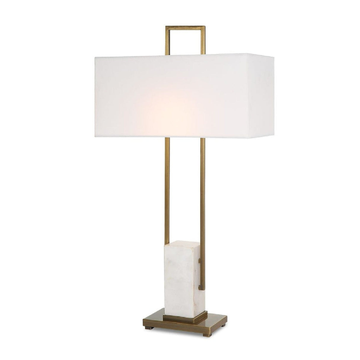 Modern European furniture - White Marble Pillar Table Lamp by Uttermost Column - www.oroa.com