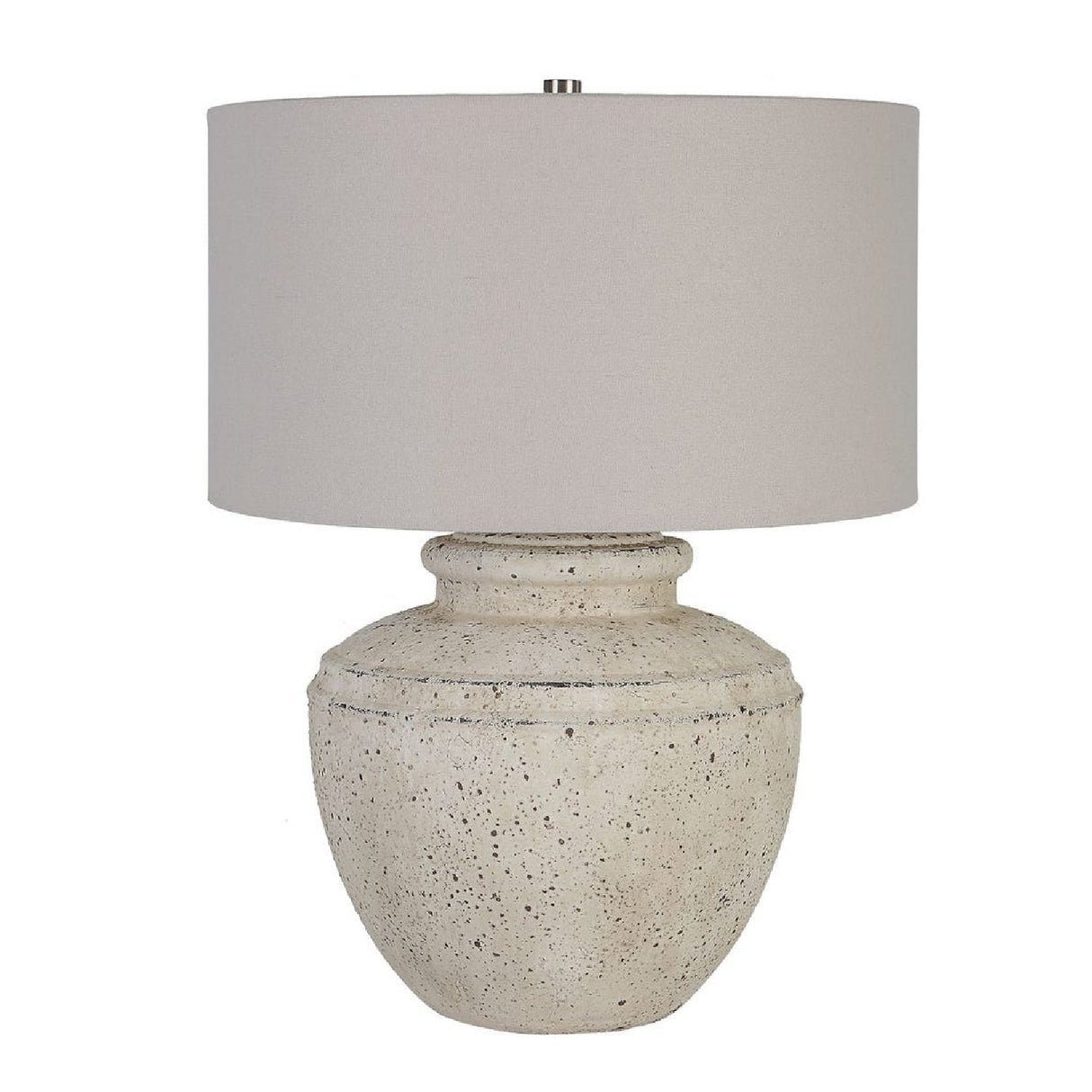 Aged Beige Ceramic Table Lamp by Uttermost Artifact, alternate view 3