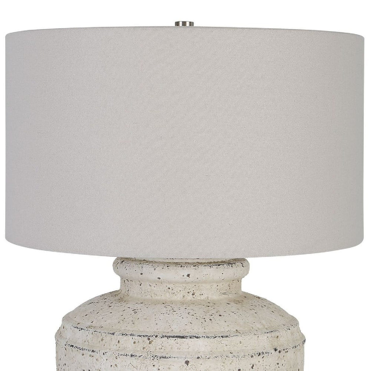 Aged Beige Ceramic Table Lamp by Uttermost Artifact, alternate view 5