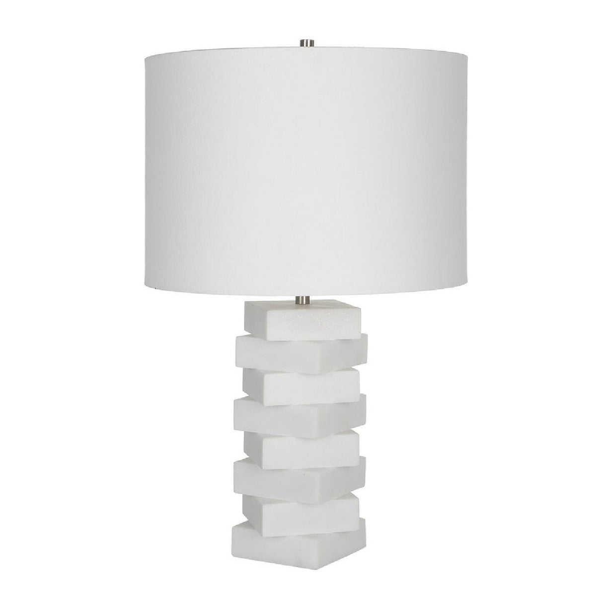 Modern European furniture - Stacked White Stone Table Lamp by Uttermost Ascent - www.oroa.com