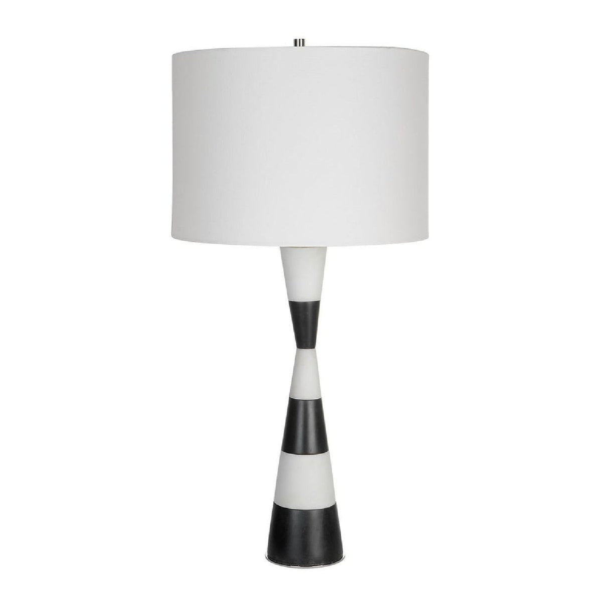 Modern European furniture - Black & White Stone Table Lamp by Uttermost Bandeau - www.oroa.com