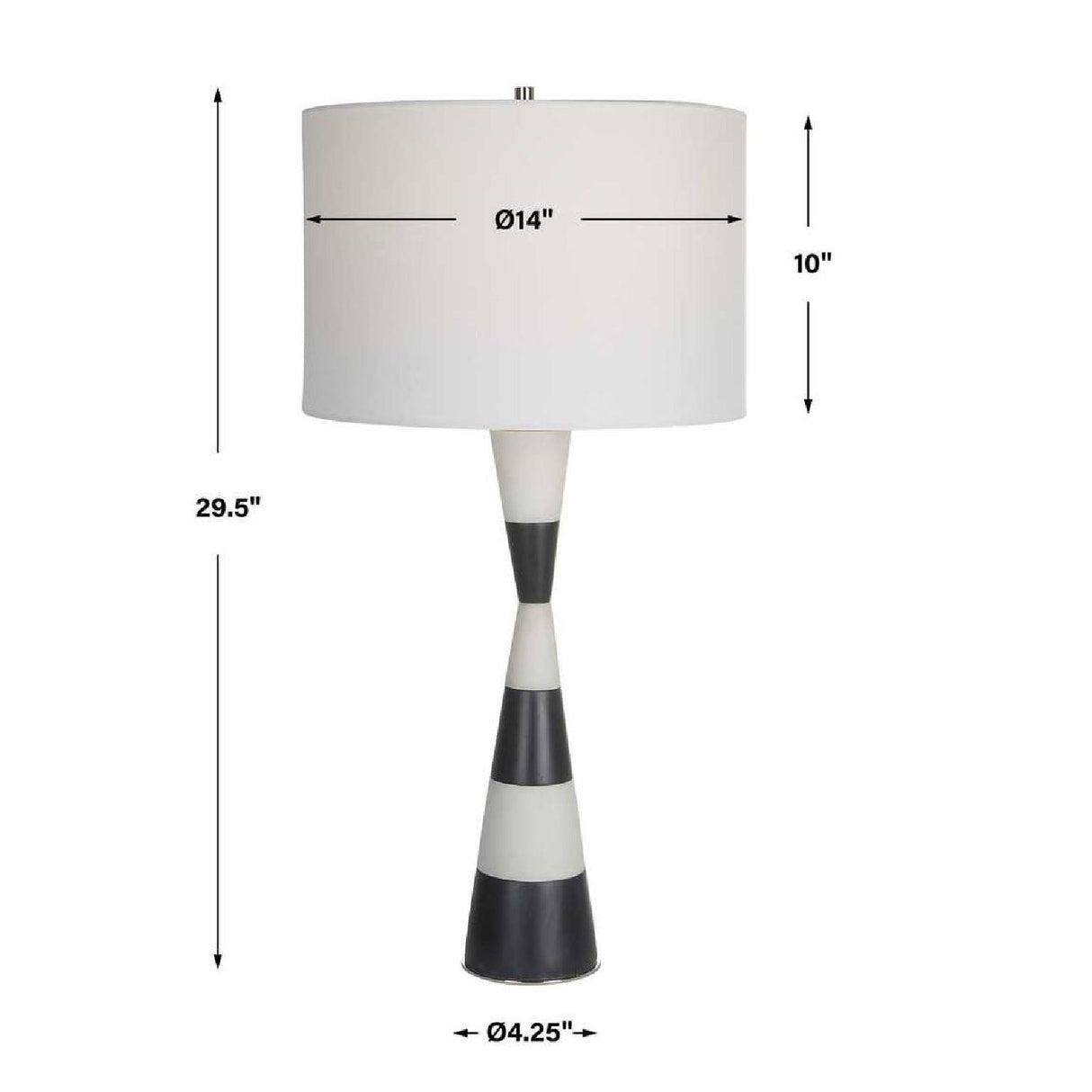 Modern European furniture - Black & White Stone Table Lamp by Uttermost Bandeau - www.oroa.com